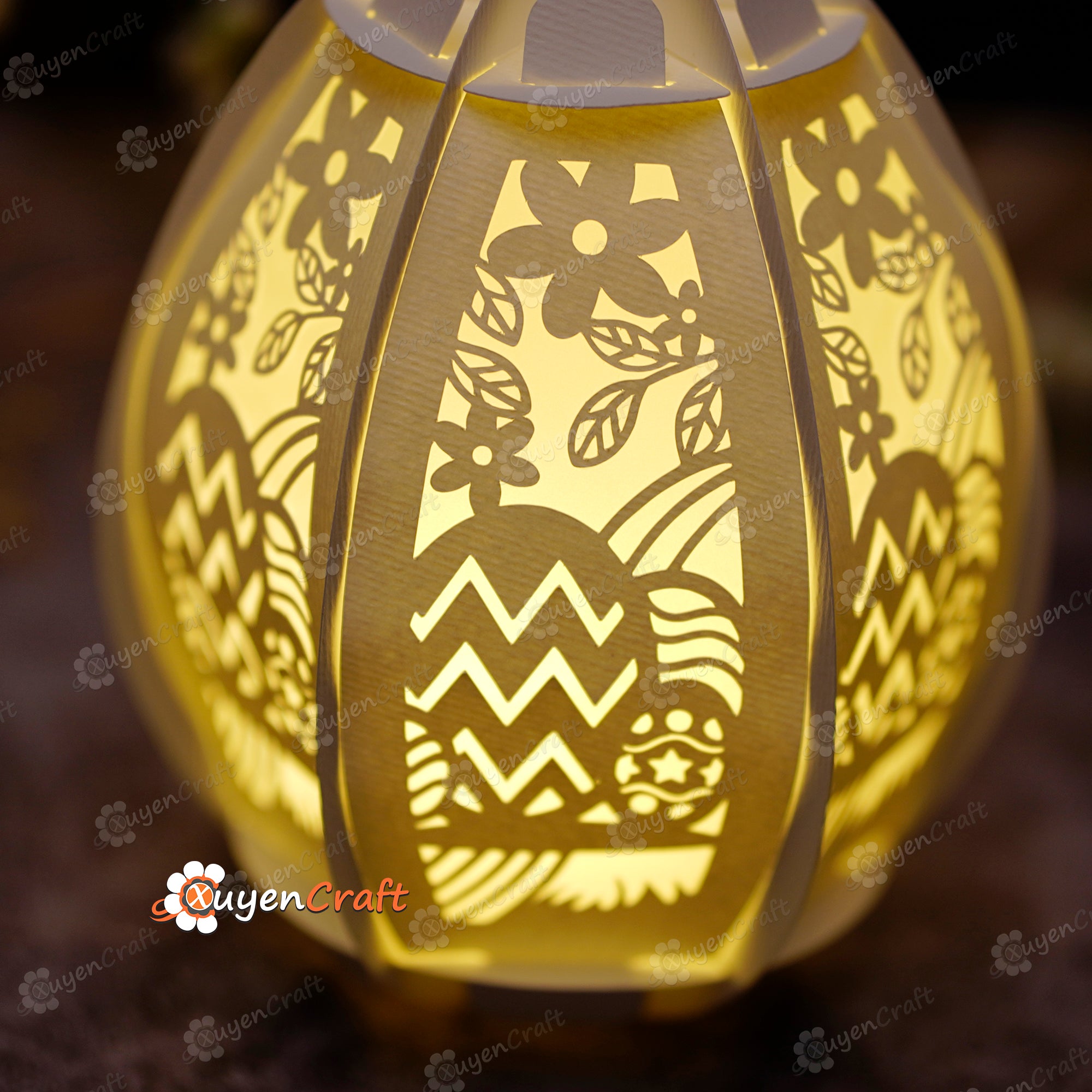 Combo 3 Easter Egg Lantern PDF, SVG Template for Cricut Project, ScanNcut, Cameo4