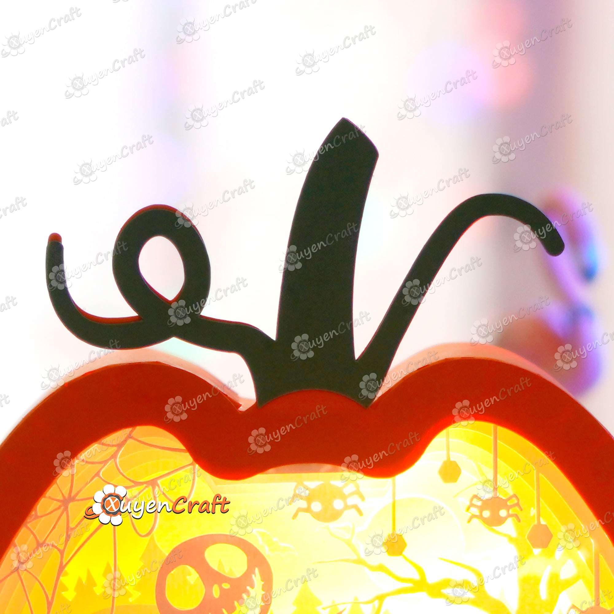Pack 3 Pumpkin Lantern Shadow Box Halloween PDF, SVG Light Box for Cricut, Sillhouette 4, ScanNcut