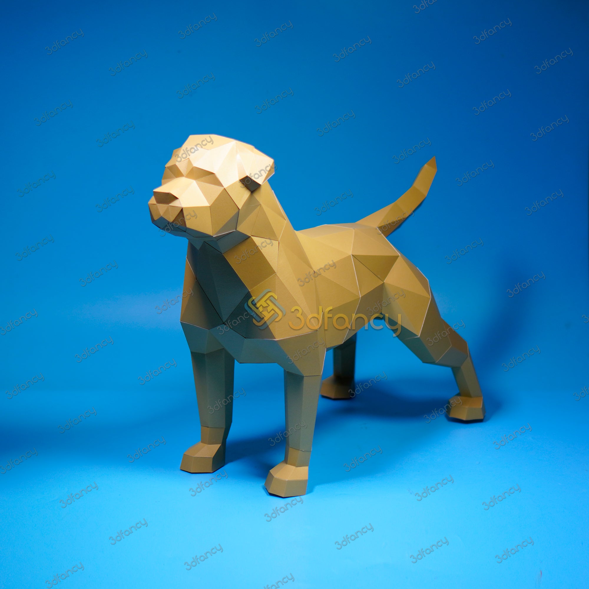 3D Papercraft Rottweiler Dog PDF, SVG, Studio 3 Template