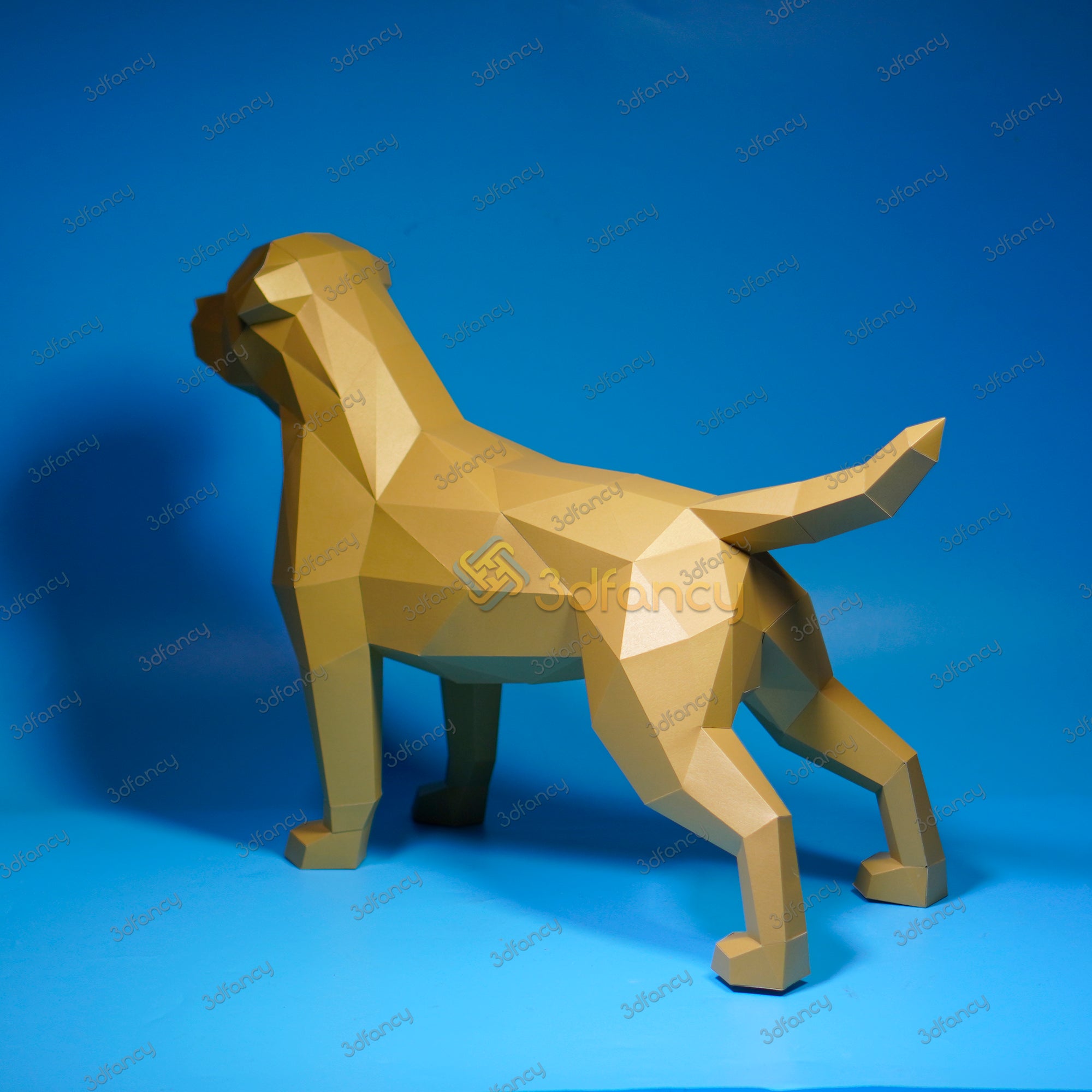 3D Papercraft Rottweiler Dog PDF, SVG, Studio 3 Template