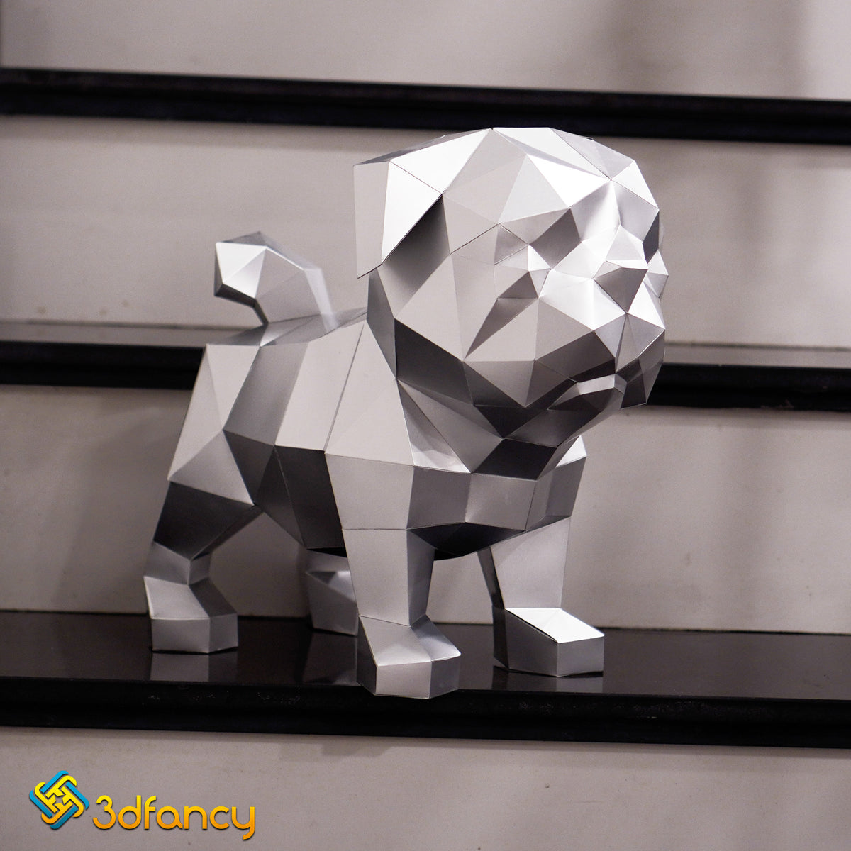 Dog Square Paper Sculpture · Creative Fabrica