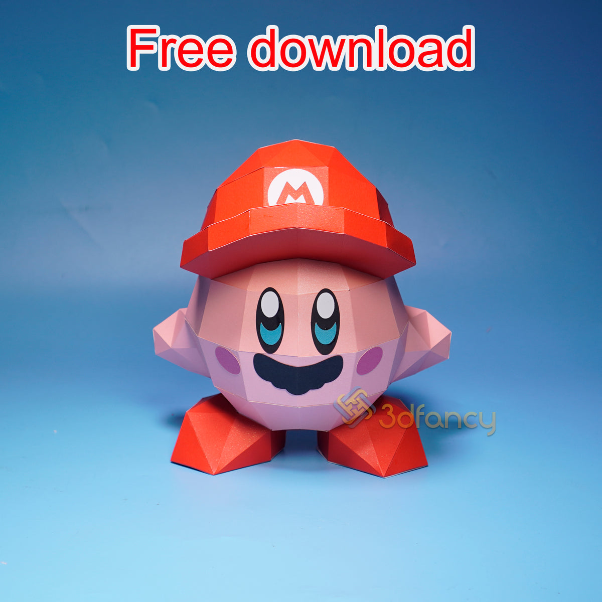 Mario Kirby 3D Papercraft PDF SVG Template – 3dfancy