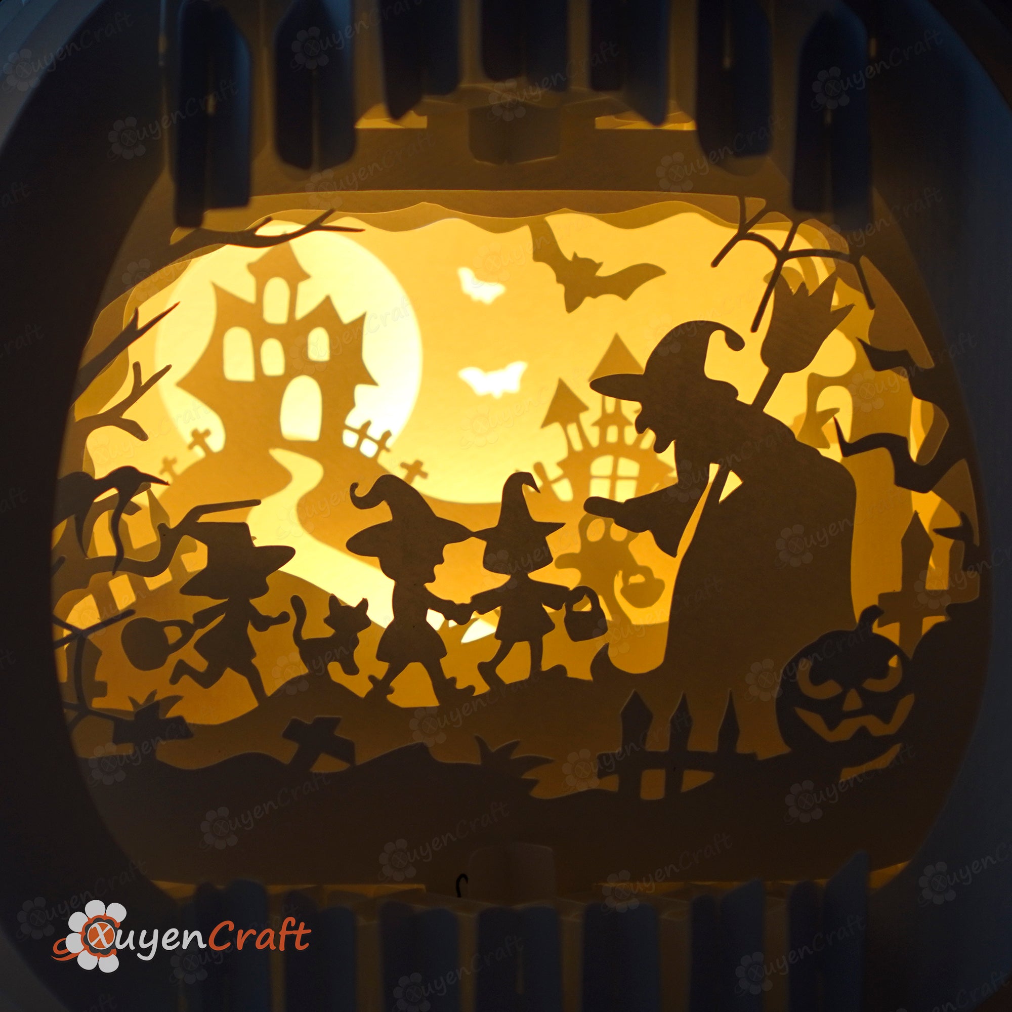 Pack 3 Halloween Pumpkin Pop Up 3D SVG, Studio Template