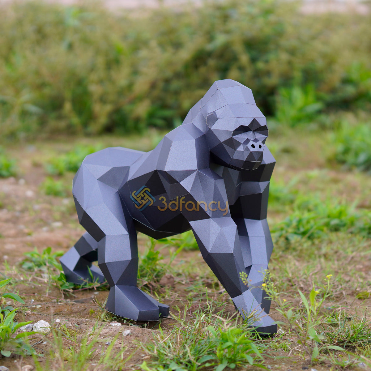 Gorilla Papercraft 3D PDF, SVG, Studio for Cricut Project, Cameo4, Low ...