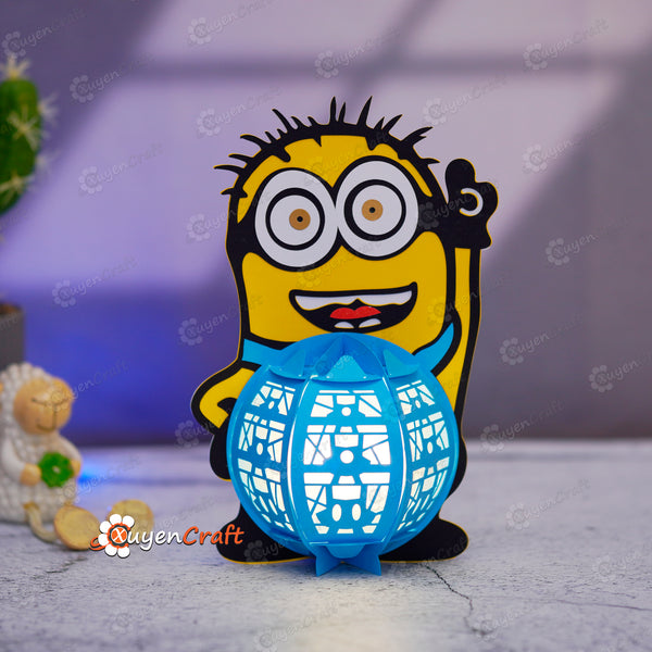 Minions Lanterns PDF, Studio, SVG Template - Download FREE Svg for Cricut, ScanNcut, Cameo