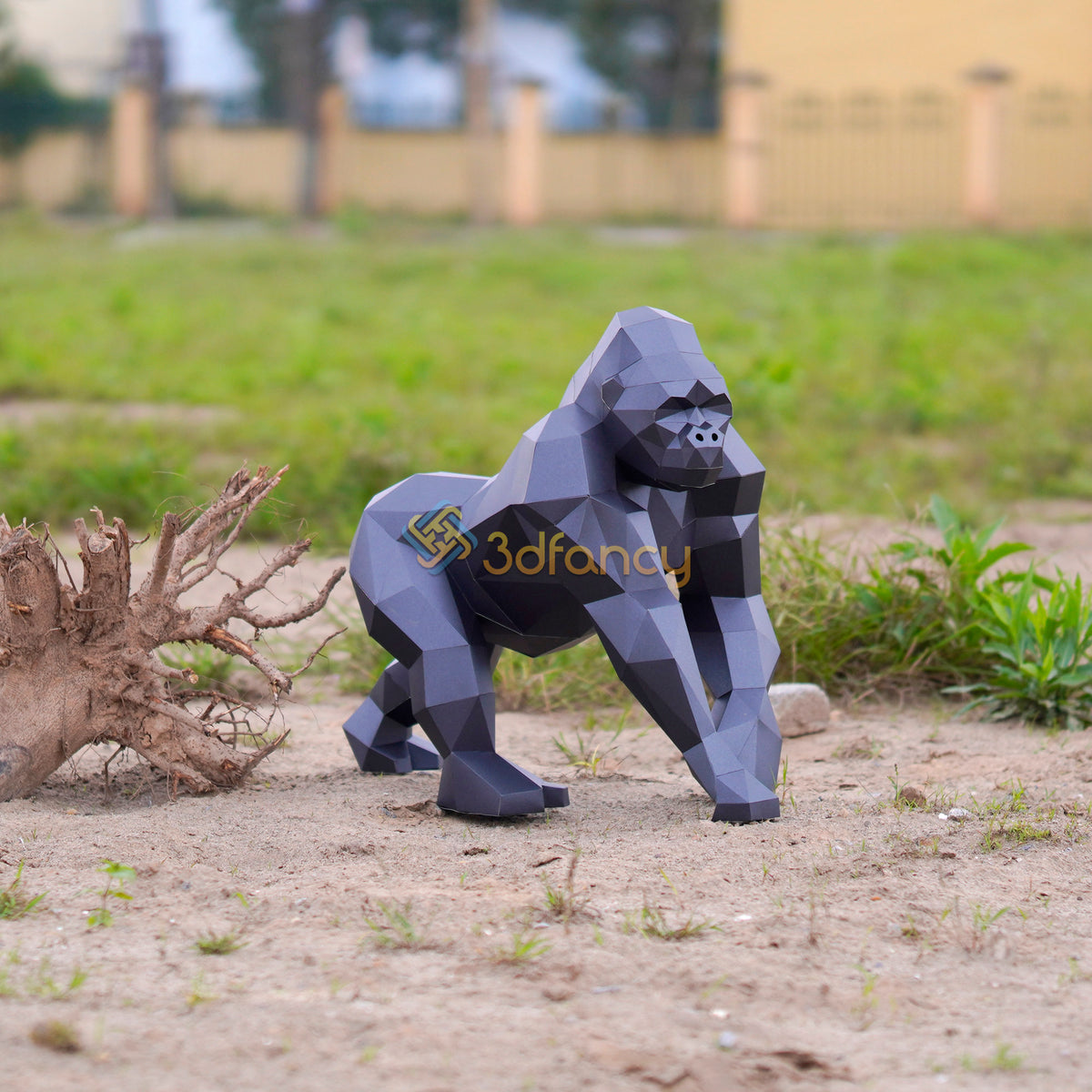 Gorilla Papercraft 3D PDF, SVG, Studio for Cricut Project, Cameo4, Low ...