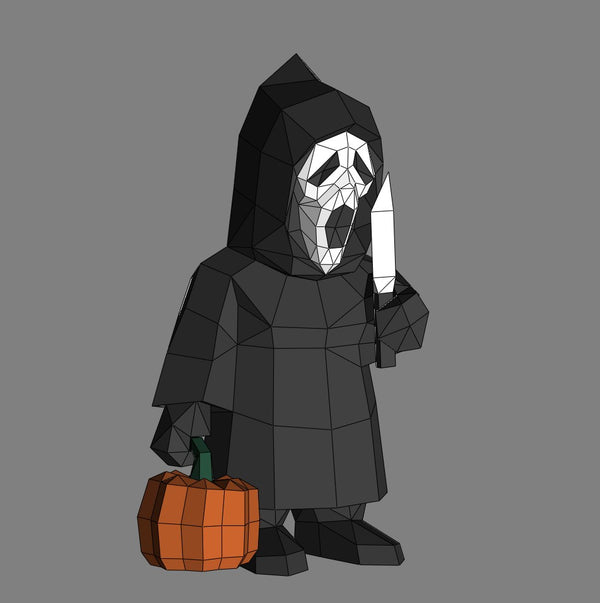 Chibi Reaper Papercraft Template SVG, PDF File (Personal Use Only)