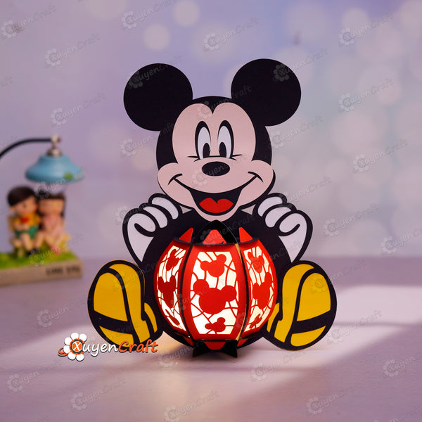 Mickey Lantern PDF, SVG, Studio-Vorlagen