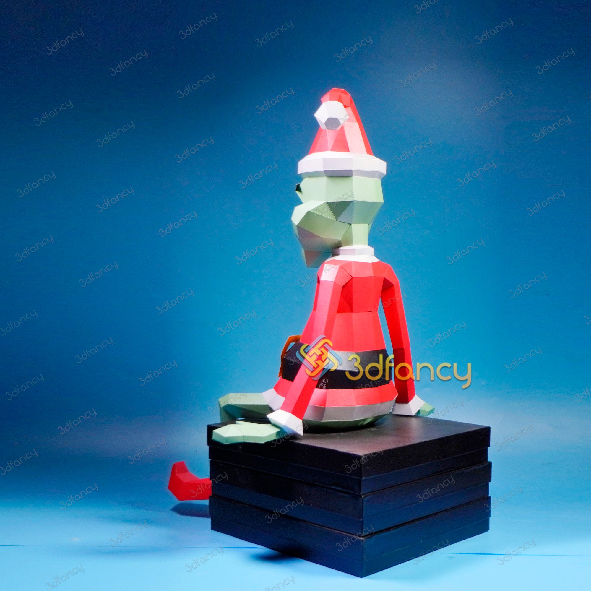 The Grinch Papercraft PDF for Printer, SVG for Cricut Projects - DIY Low Poly Grinch Paper Sculpture for Christmas Decoration, 3D Grinch svg