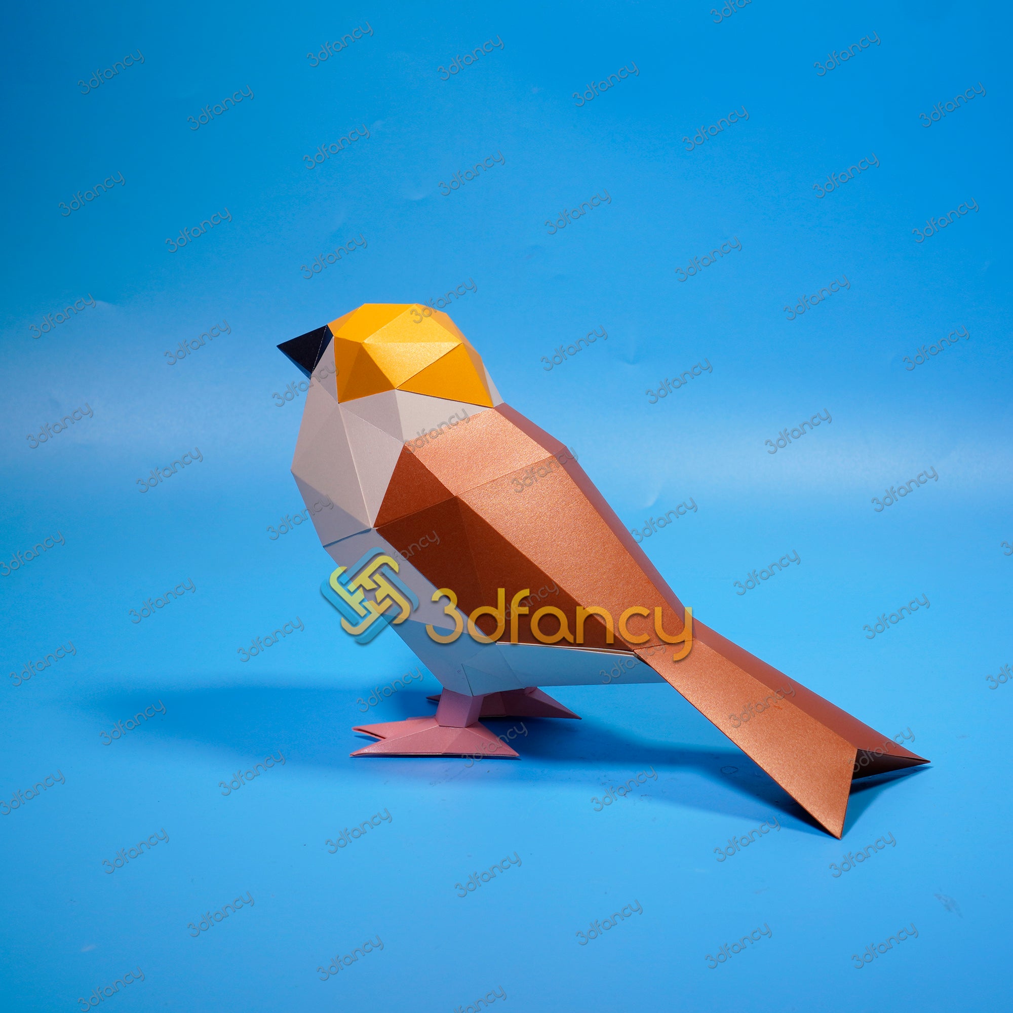 Papercraft Bird Sparrow PDF for Printer, SVG Template for Cricut, Cameo 4
