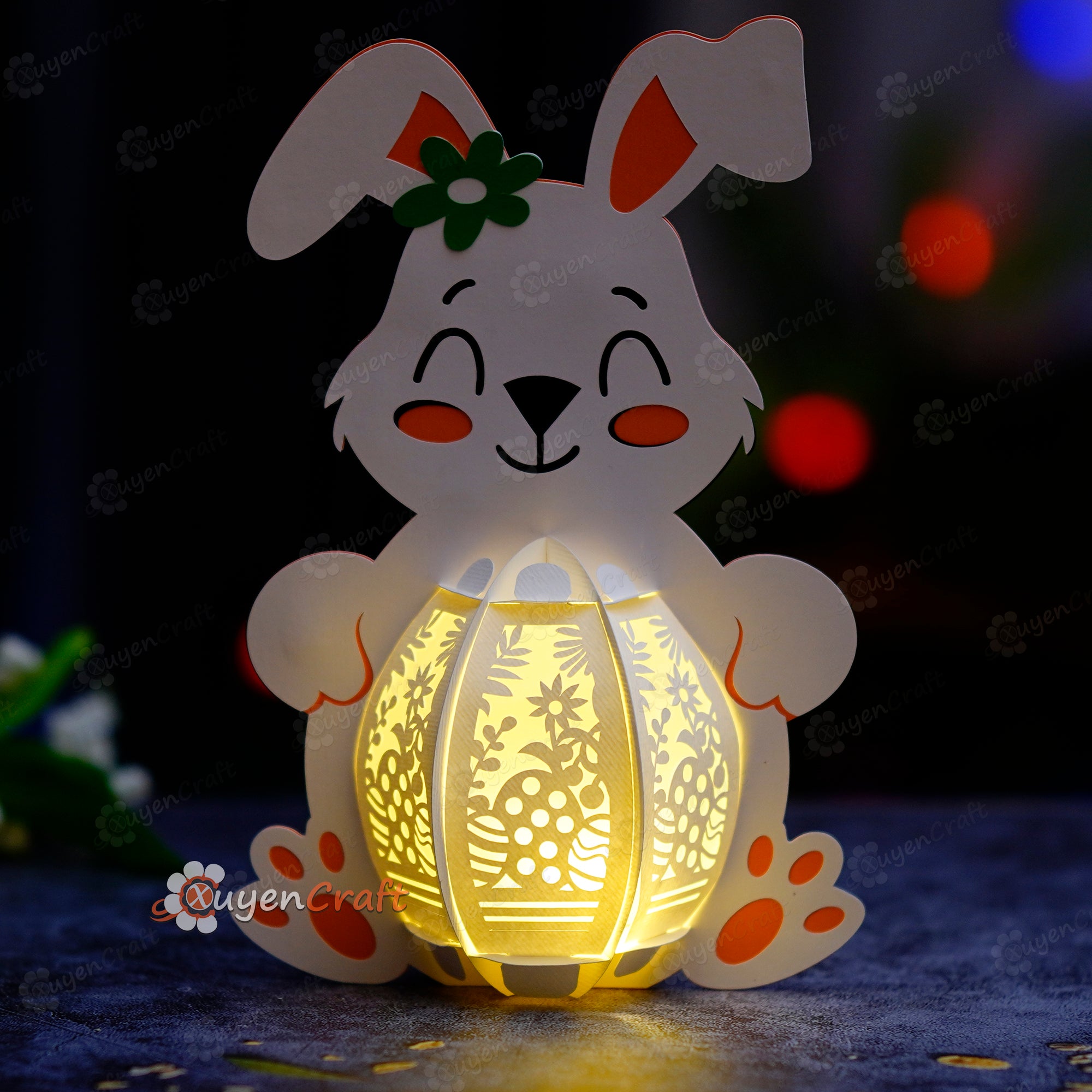 Drawing Rabbit Lanttern Pack 3 Bunny Lantern PDF, SVG, Studio Template – 3dfancy