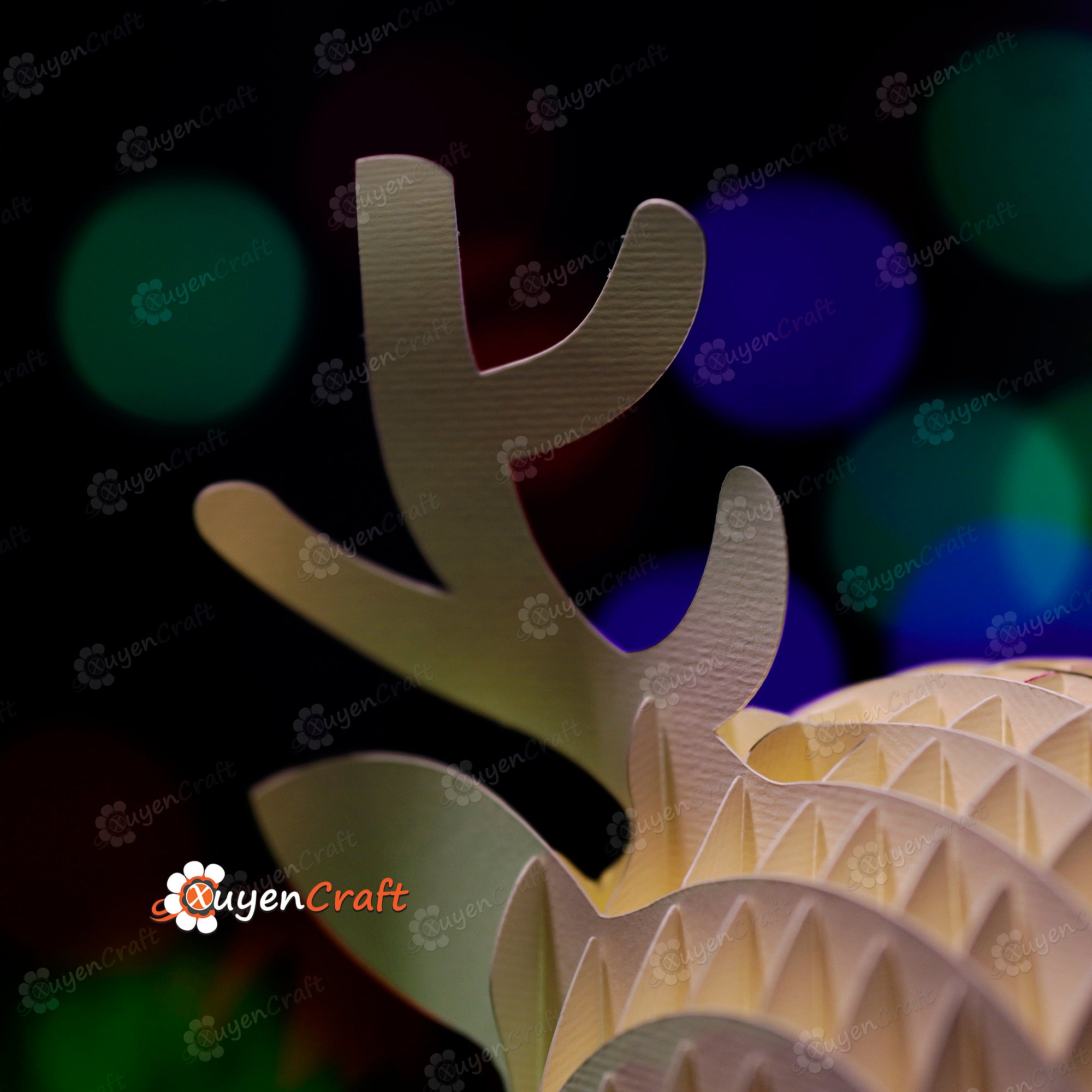 Merry Christmas Reindeer Pop Up SVG Template for Cricut Projects - 3D Reindeer Slice Form Popup for Merry Christmas