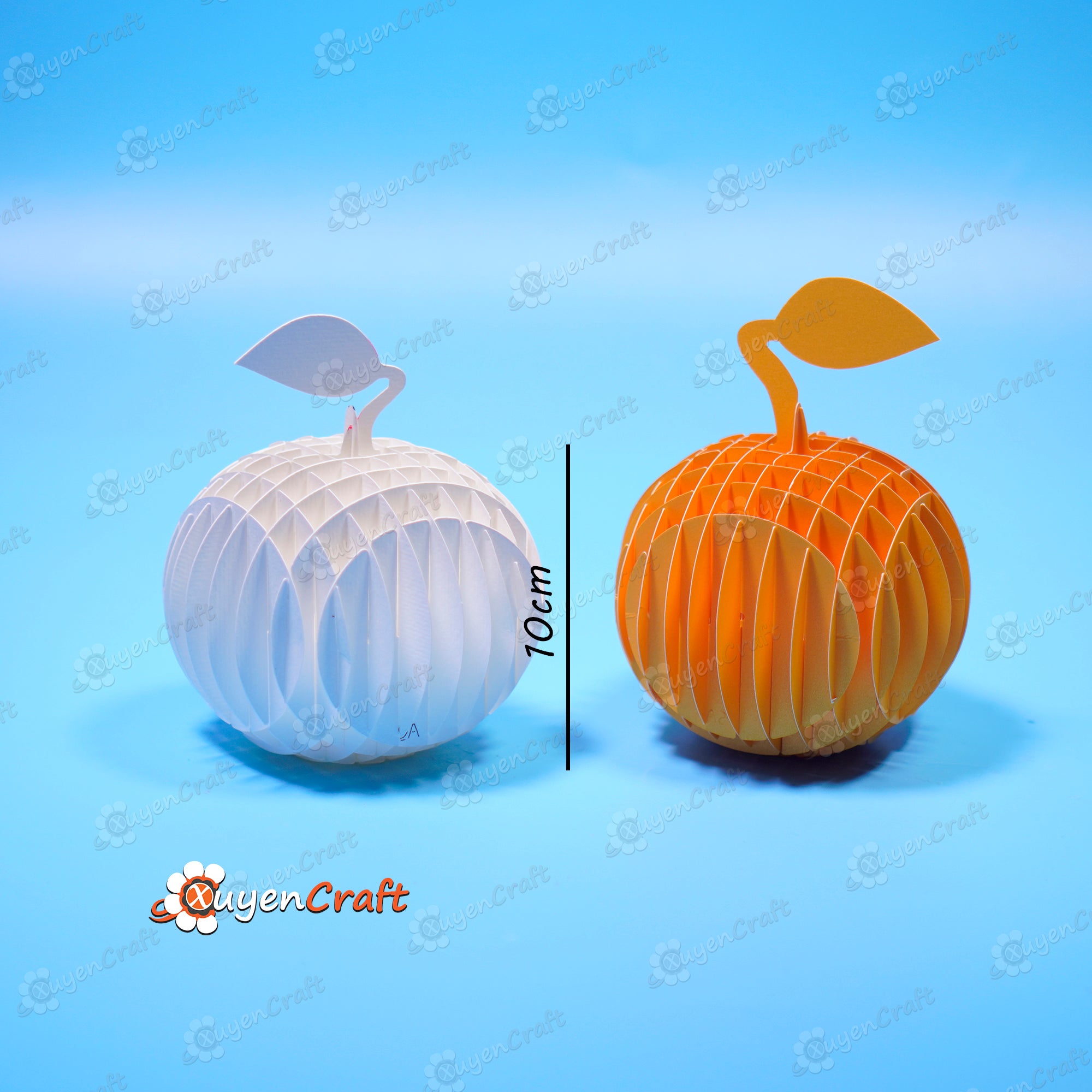PDF, SVG, Studio Template Fruit Pop up, 3D Papercut Sliceform Popup, SVG for cricut projects for Diy Orange, Pear, Apple Sliceform