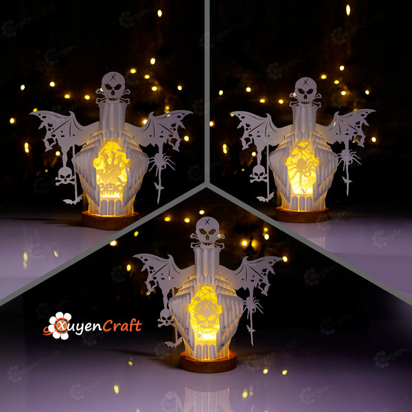 Set 3 Halloween Bat Wing Potion Pop-Up Template – PDF SVG Studio Files – DIY 3D Sliceform Lantern Paper Craft