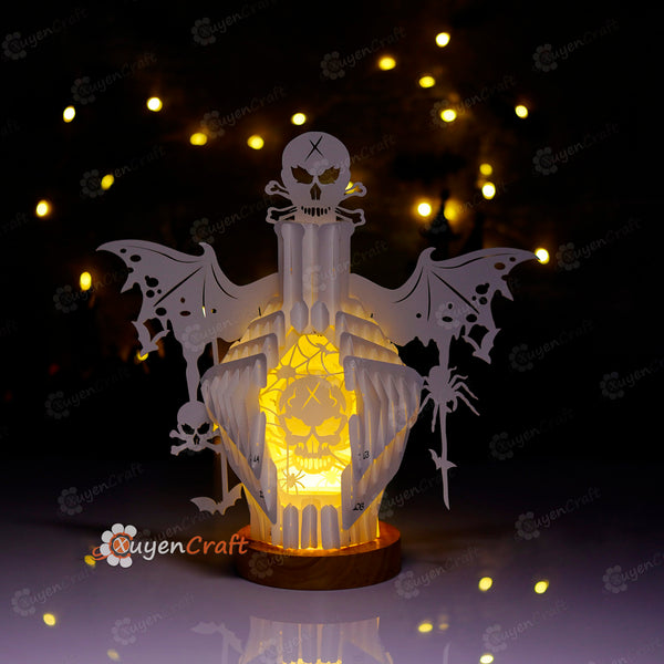 Halloween Bat Wing Potion Pop-Up Template – PDF SVG Studio Files – DIY 3D Sliceform Lantern Paper Craft