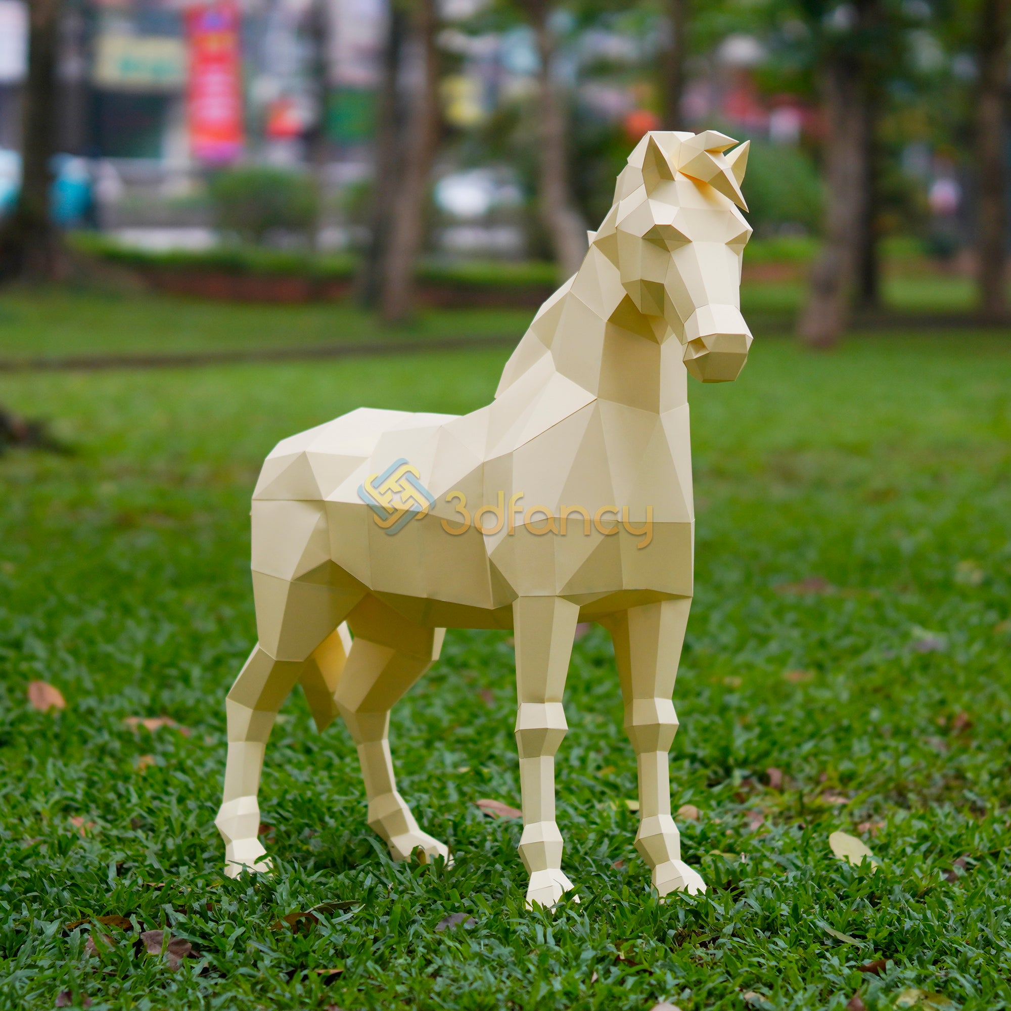 Papercraft Standing Horse PDF, SVG, Studio Template – 3dfancy