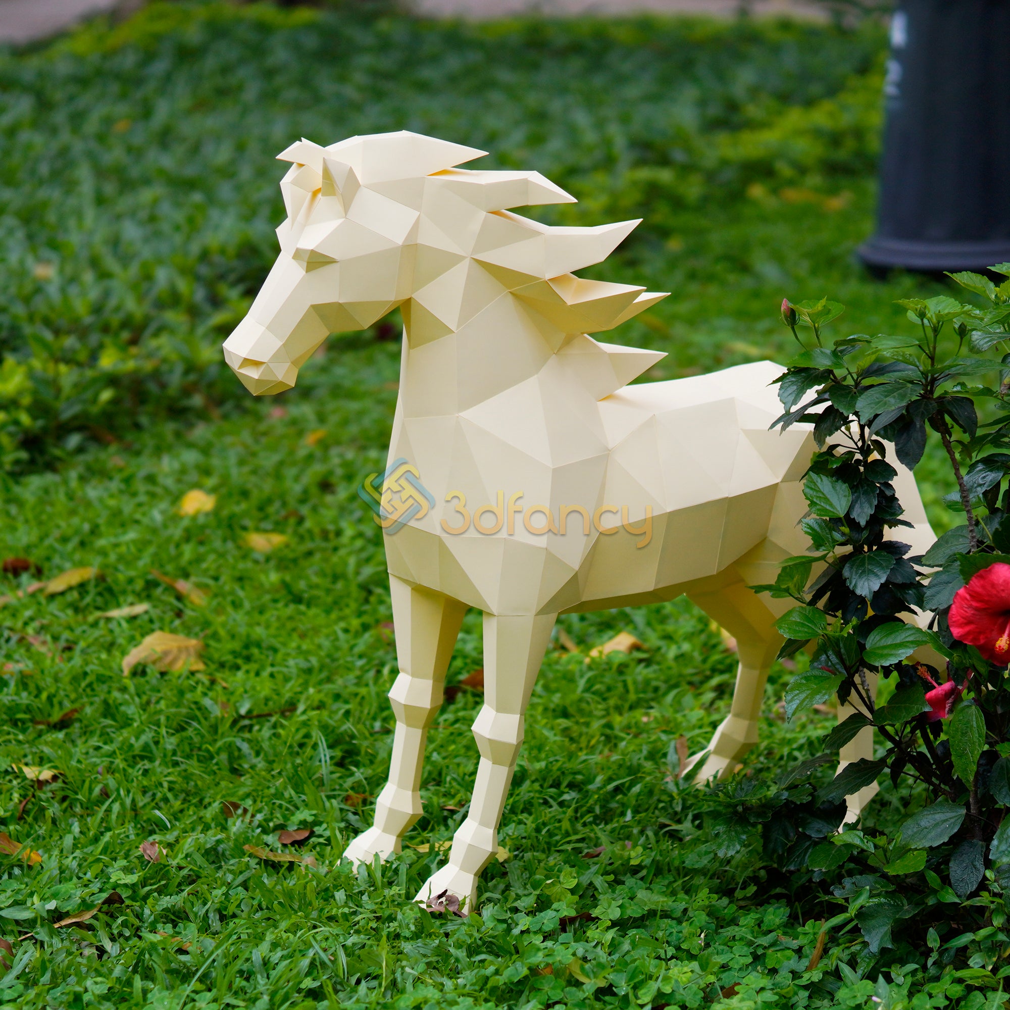 Papercraft Standing Horse PDF, SVG, Studio Template – 3dfancy