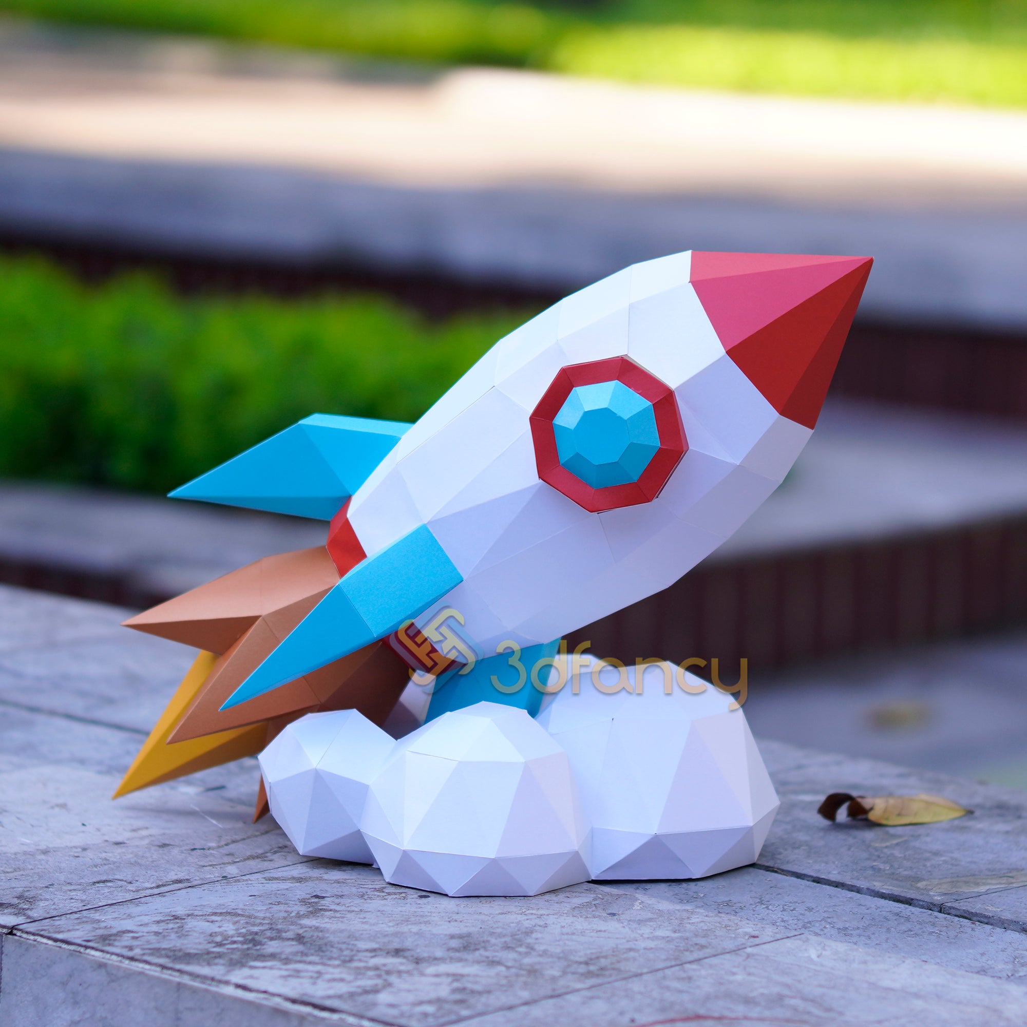 Rocket Astronaut Papercraft Template – PDF SVG Studio Files – 3dfancy