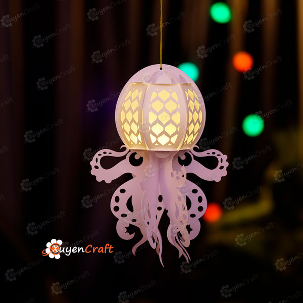 Octopus Lantern PDF, SVG, Studio Templates