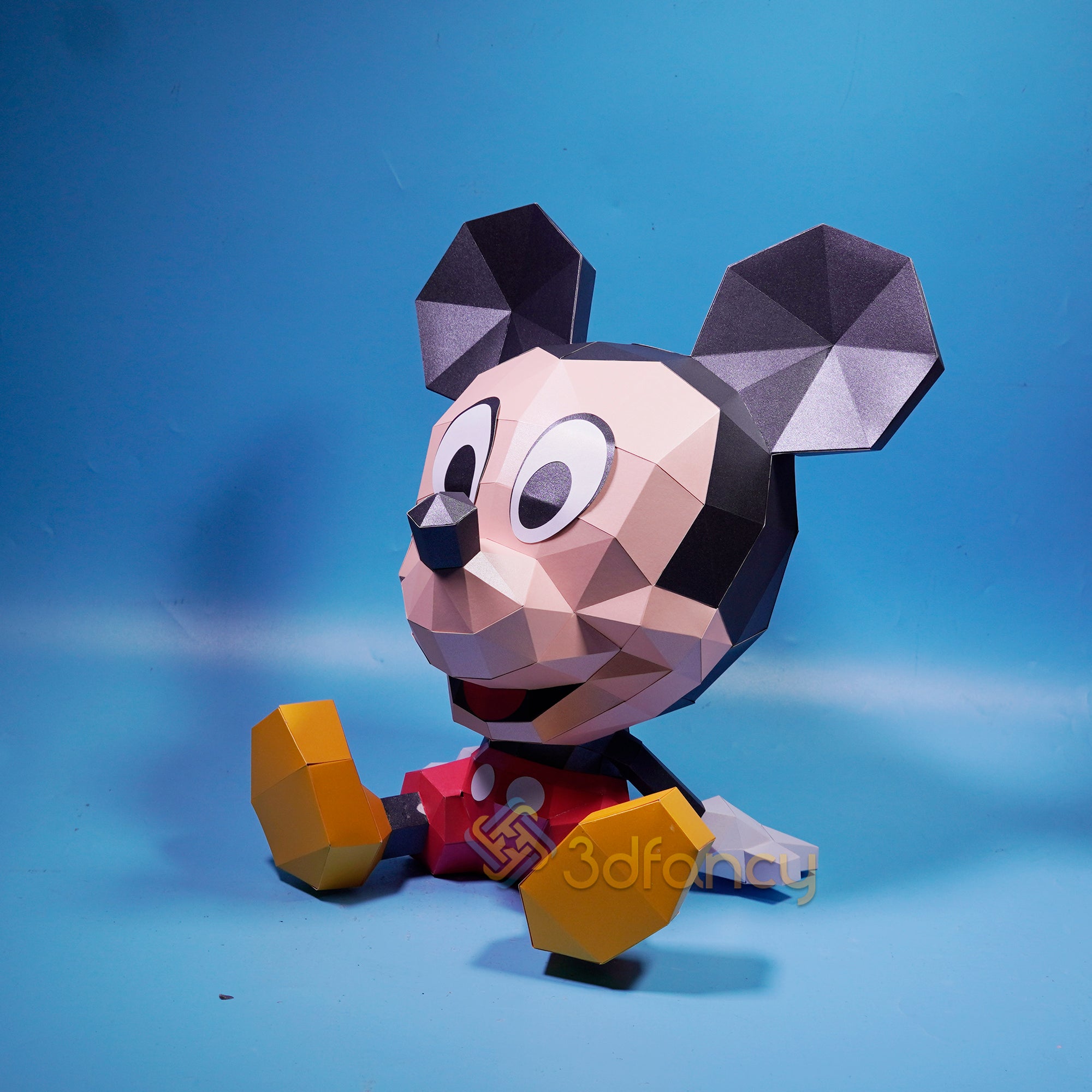 Mickey Mouse Pattern Paper Cute Mouse Papercraft Template (PDF, SVG) – Free Fanmade Model (Person ...