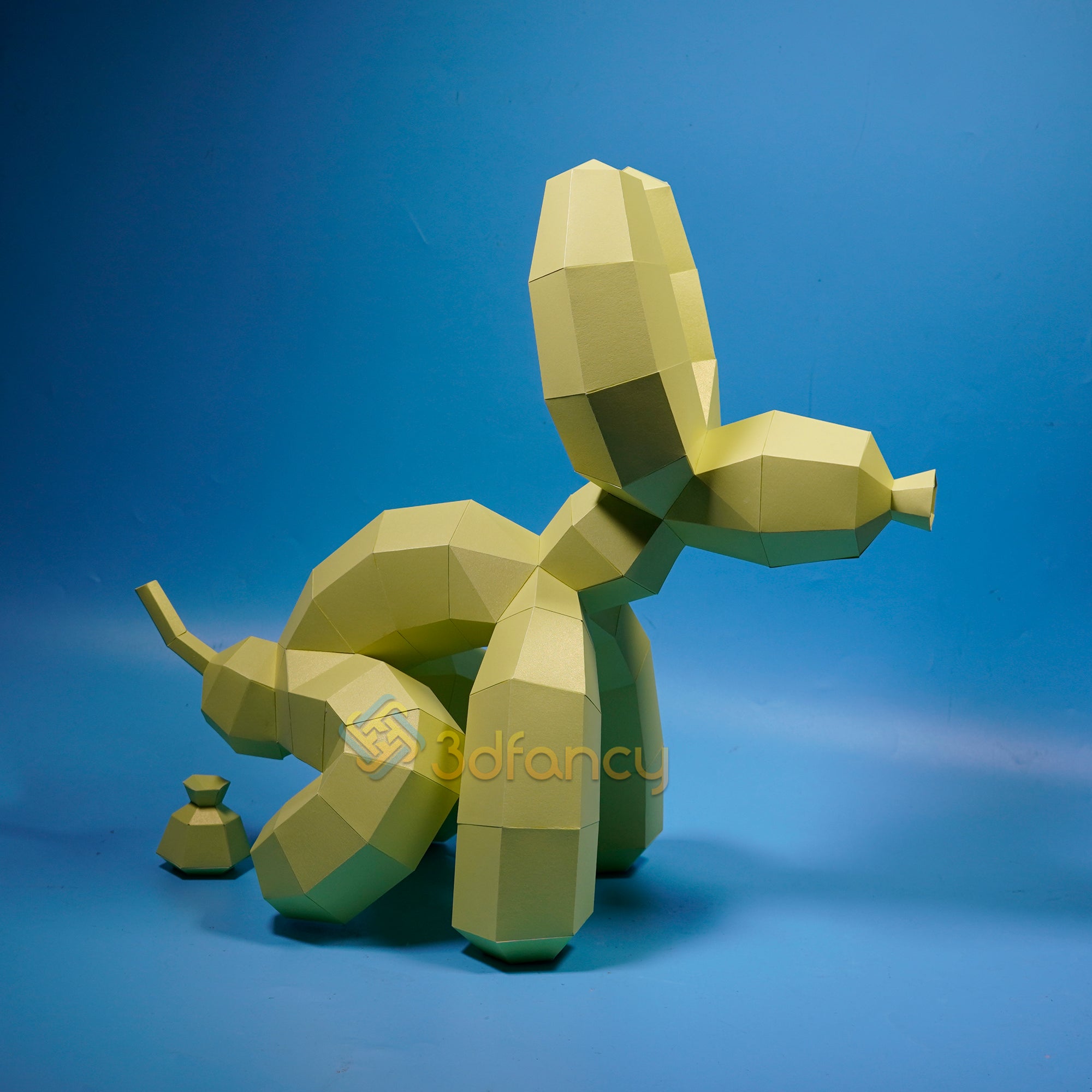 Papercraft Pooping Balloon Dog PDF SVG Template 3dfancy Papercraft pooping balloon dog pdf svg template 3dfancy