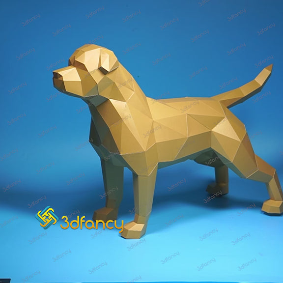 3D Papercraft Rottweiler Dog PDF, SVG, Studio 3 Template – 3dfancy