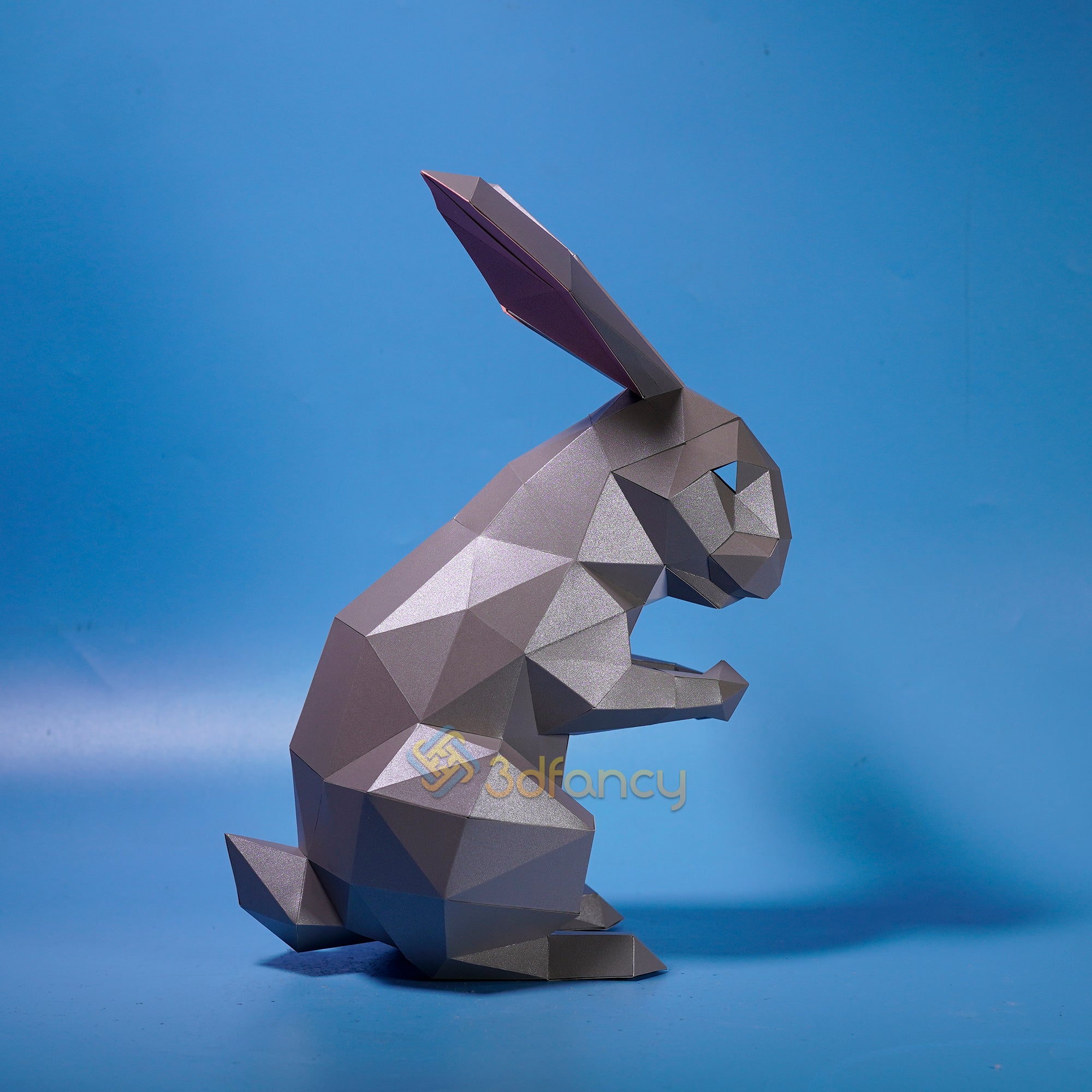 Rabbit Standing 3D Papercraft PDF, SVG Template For DIY Bunny Rabbit F ...