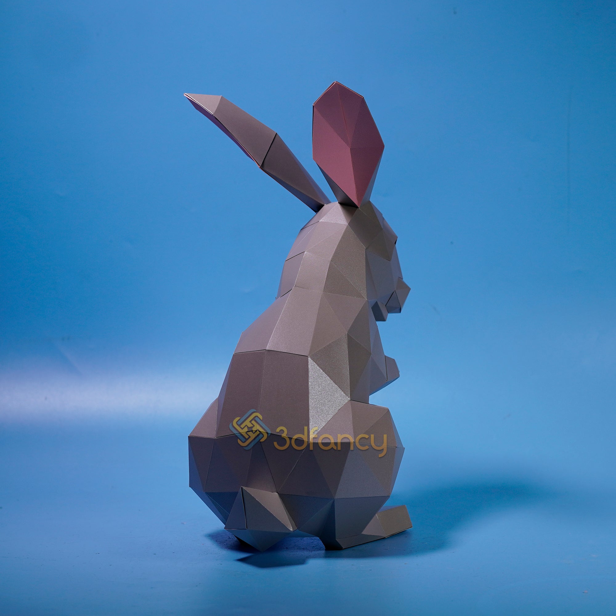 Rabbit Standing 3D Papercraft PDF, SVG Template For DIY Bunny Rabbit For Easter Decor, Rabbit Origami, Low Poly, Sculpture, Bunny Model