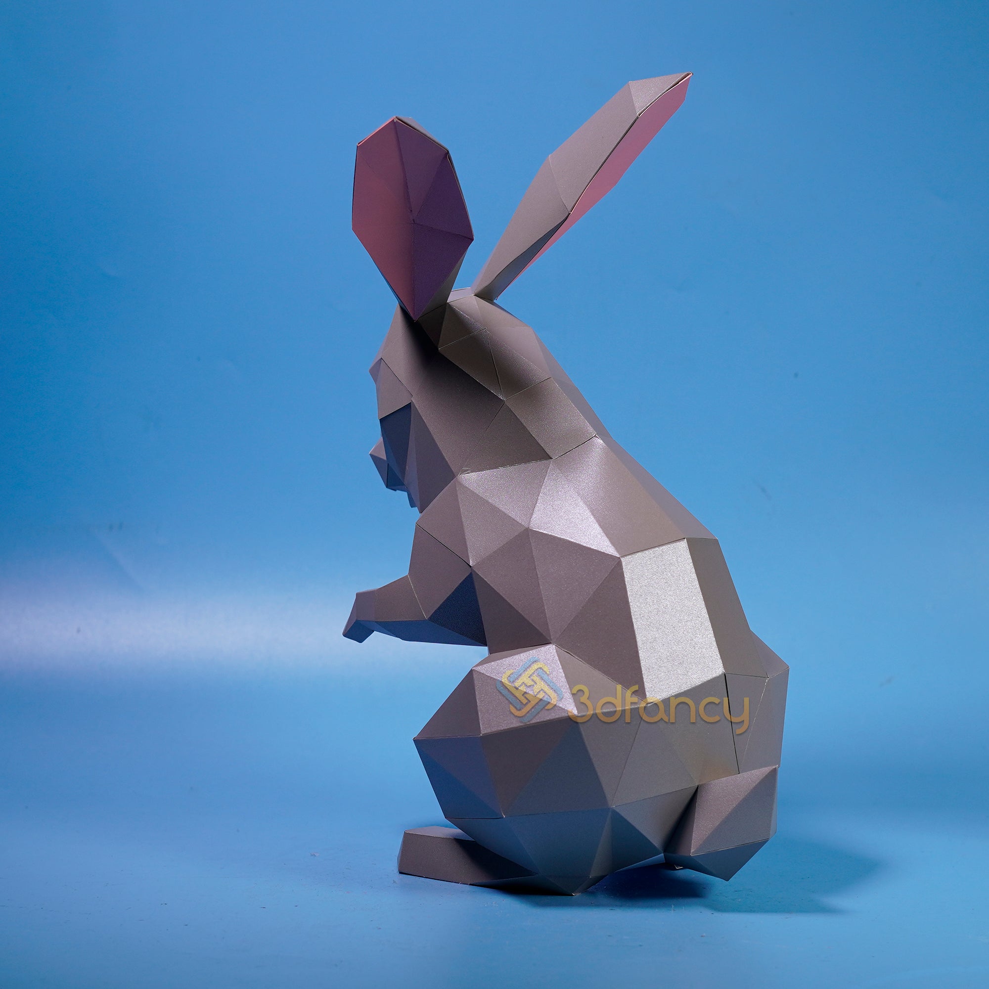Rabbit Standing 3D Papercraft PDF, SVG Template For DIY Bunny Rabbit F ...