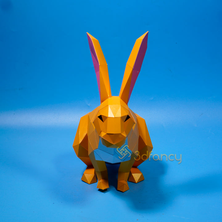Low poly Rabbit Papercraft PDF, SVG Template For Creating 3D Rabbit V1 ...