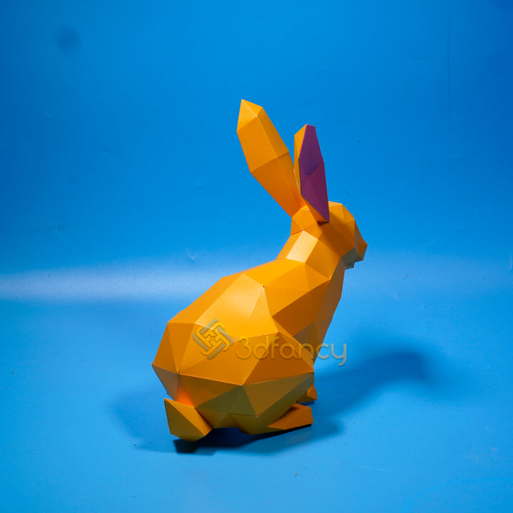 Low poly Rabbit Papercraft PDF, SVG Template For Creating 3D Rabbit V1 ...