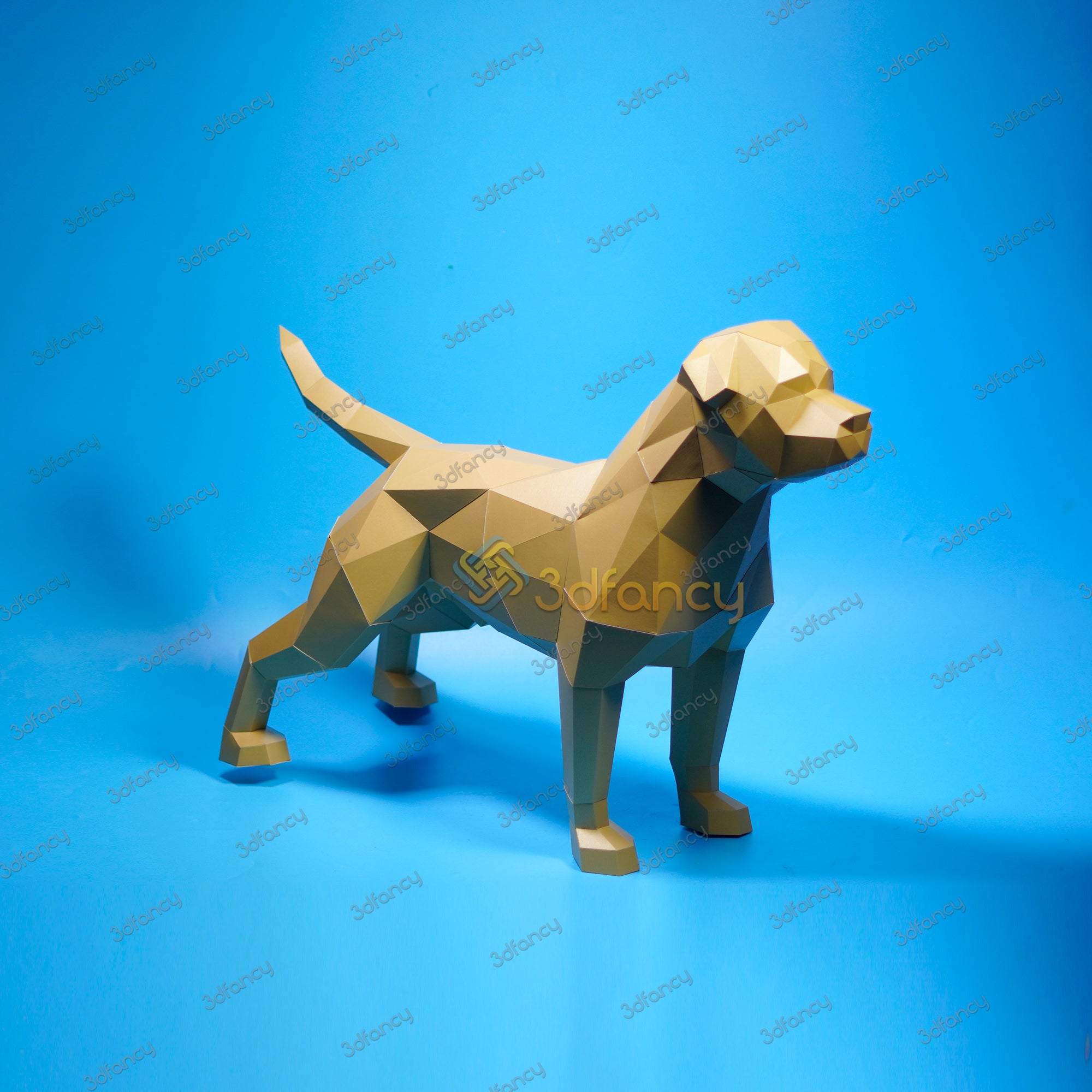 3D Papercraft Rottweiler Dog PDF, SVG, Studio 3 Template