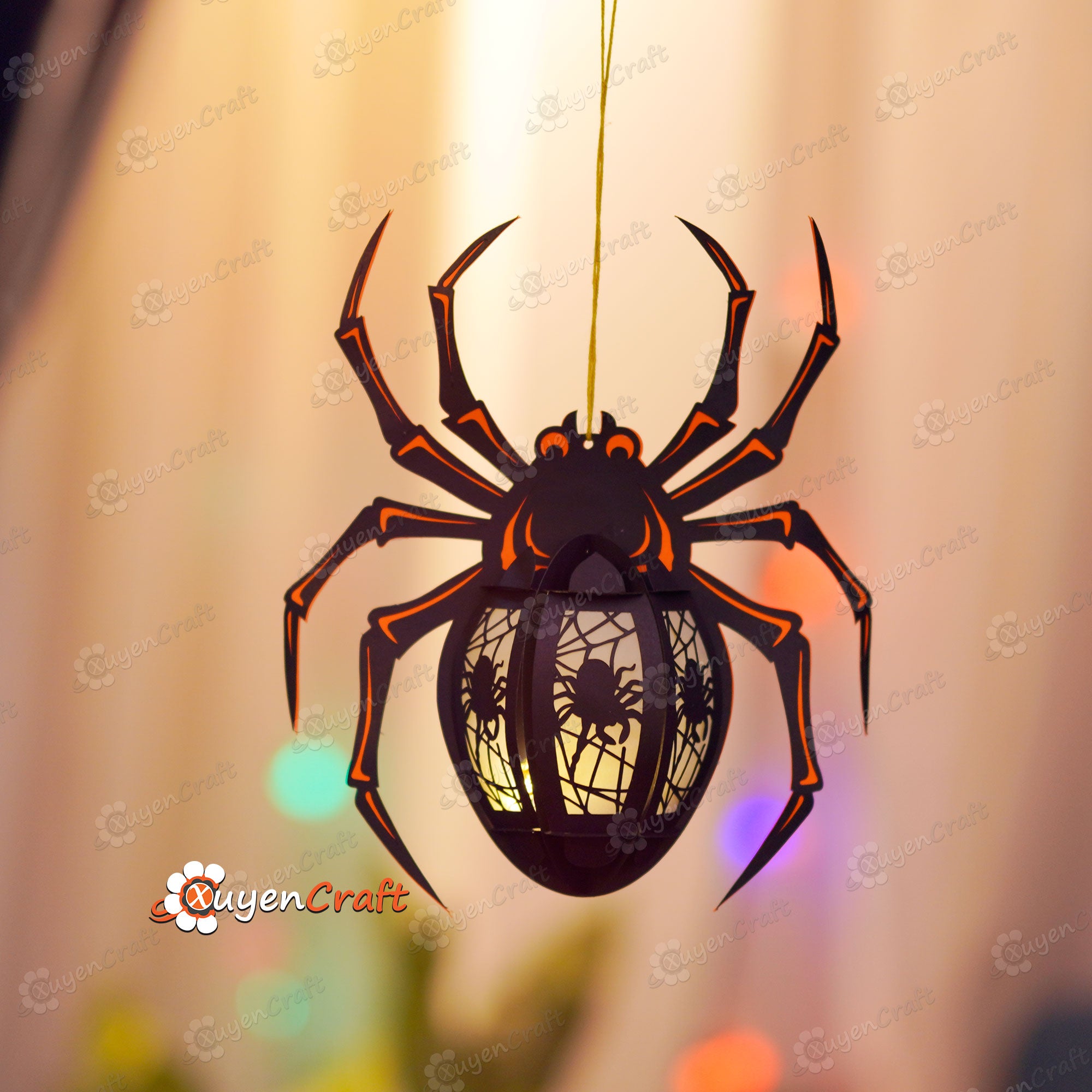 Spider Lantern PDF, SVG, Studio Templates – 3dfancy