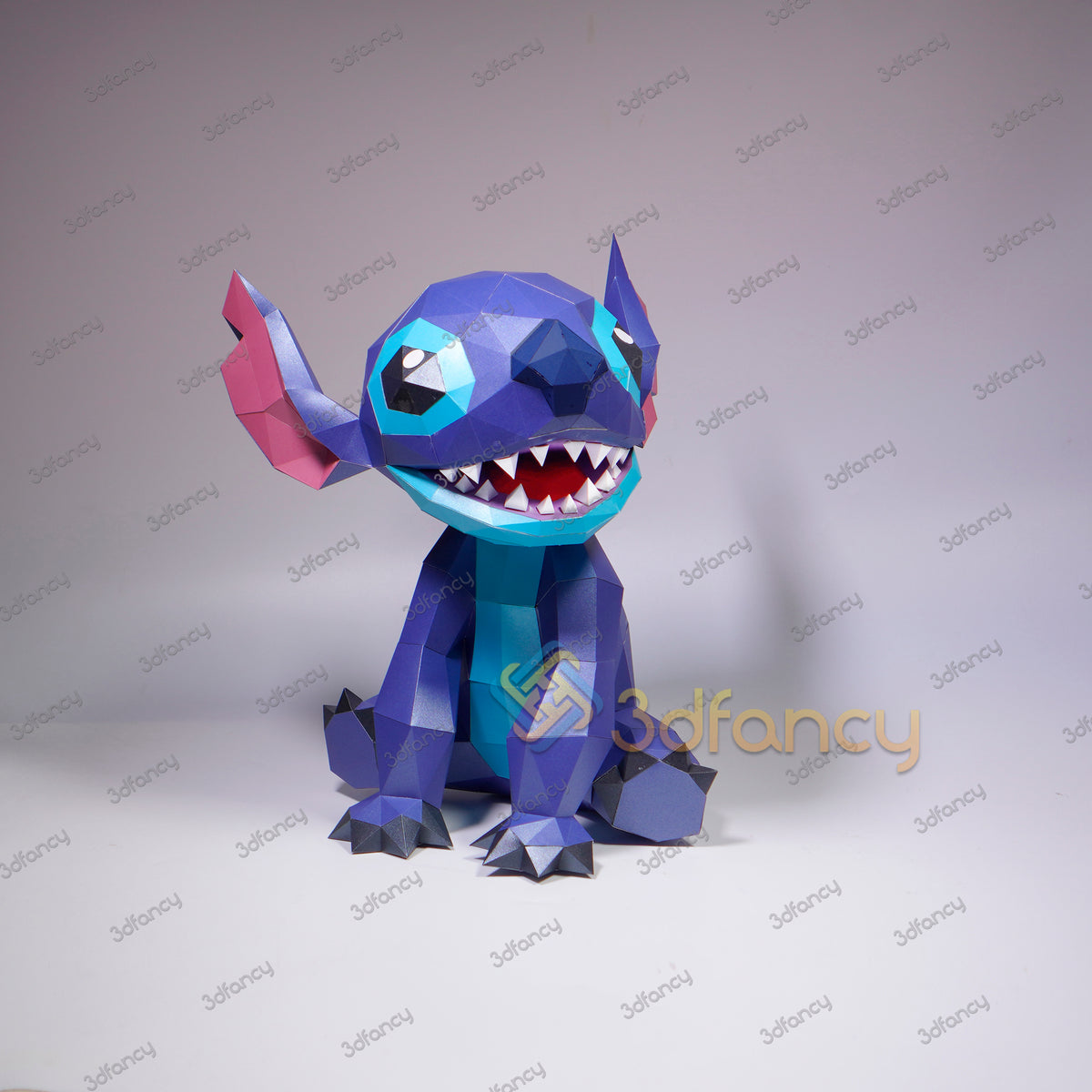 DIY Stitch Sit 3D Papercraft PDF For Printer, SVG Templates for Cricut ...