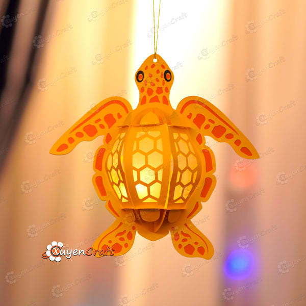 Turtle Lantern PDF, SVG, Studio Templates