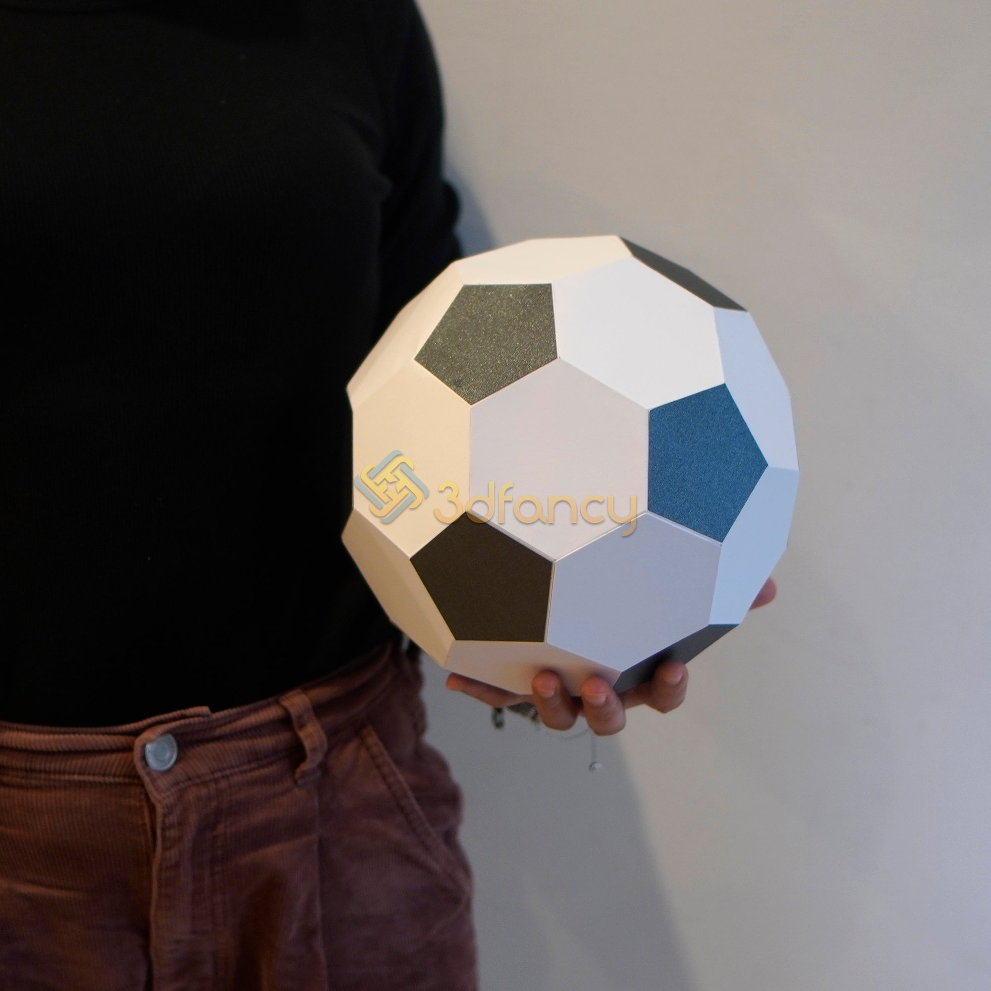 Papercraft Soccer Ball PDF, SVG Template for Cricut, Cameo 4, Scanncut