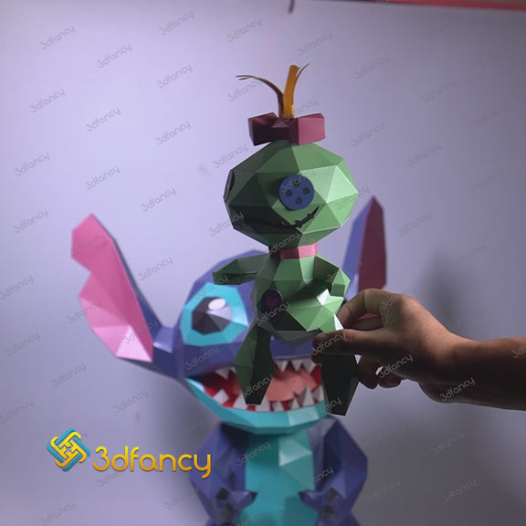 Stitch Scrump Doll 3D Papercraft PDF, SVG Templates – 3dfancy