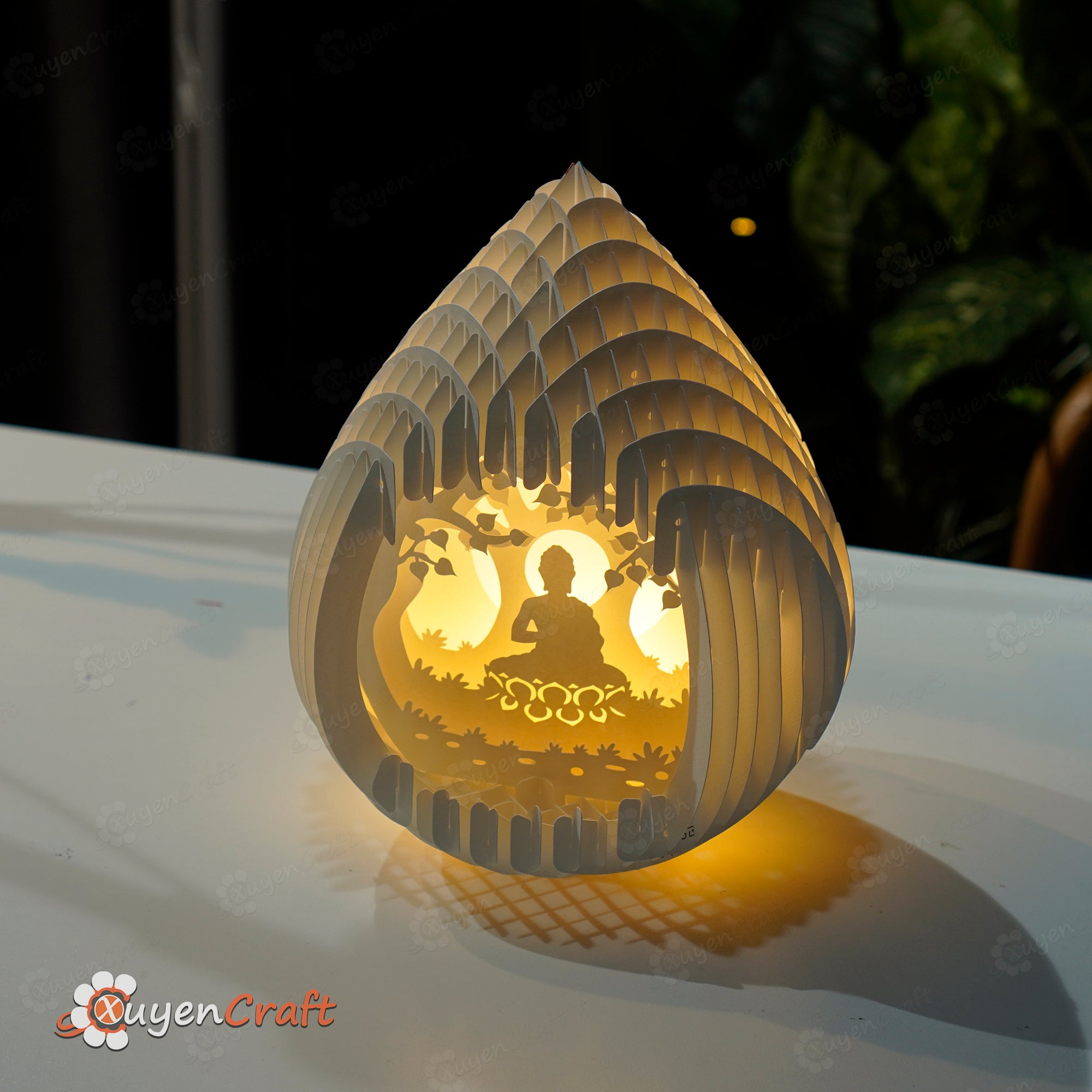 Buddha Pop Up, SVG Template for creating Buddha Paper Cut Light Box 3D Papercut Sphere Popup, 3d lamp svg, DIY buddha gifts, Cutting Cricut