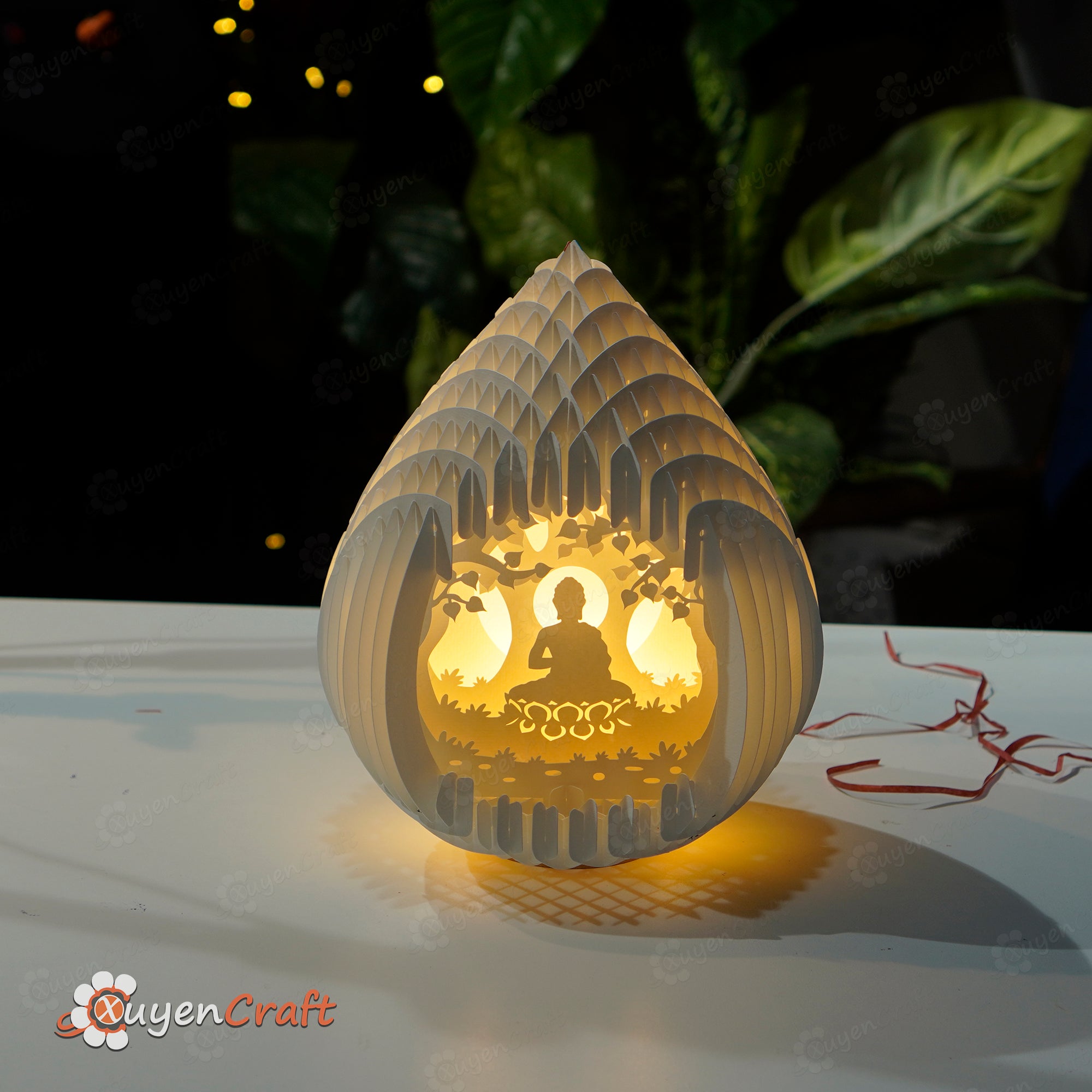 Buddha Pop Up, SVG Template for creating Buddha Paper Cut Light Box 3D Papercut Sphere Popup, 3d lamp svg, DIY buddha gifts, Cutting Cricut