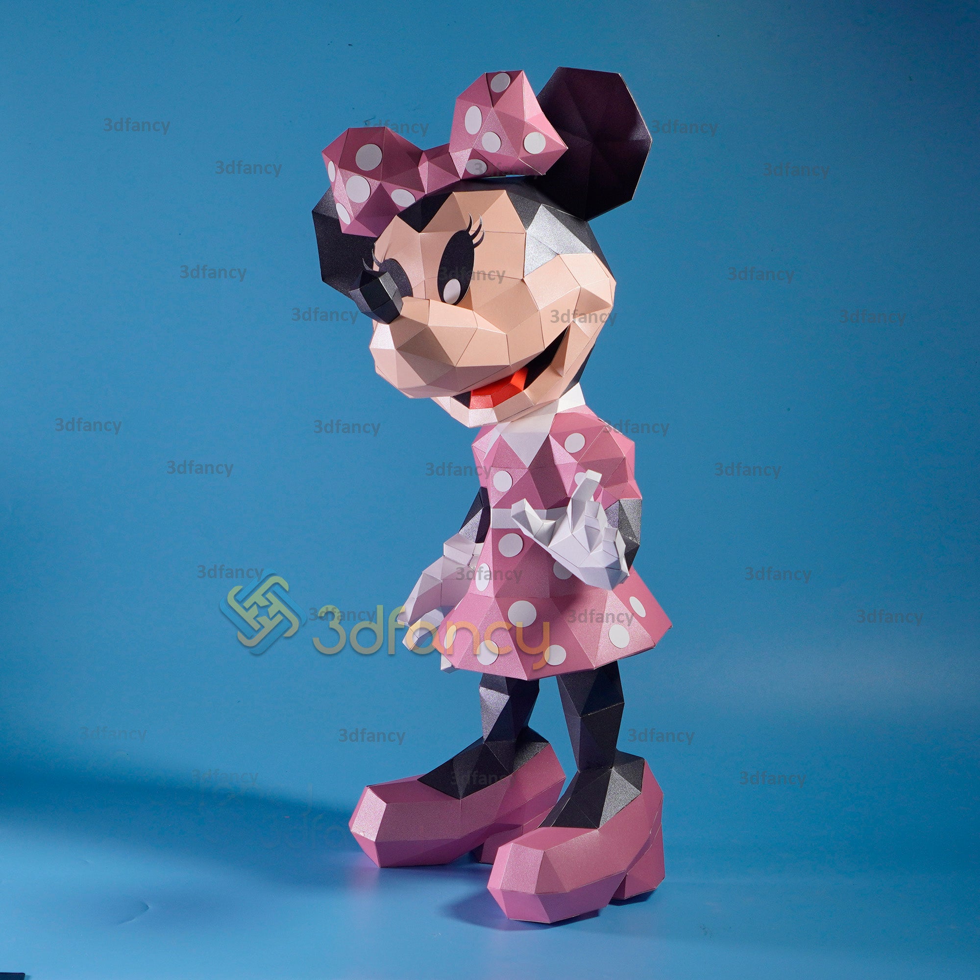 Mickey Mouse Papercraft Minnie Mouse PDF SVG Template