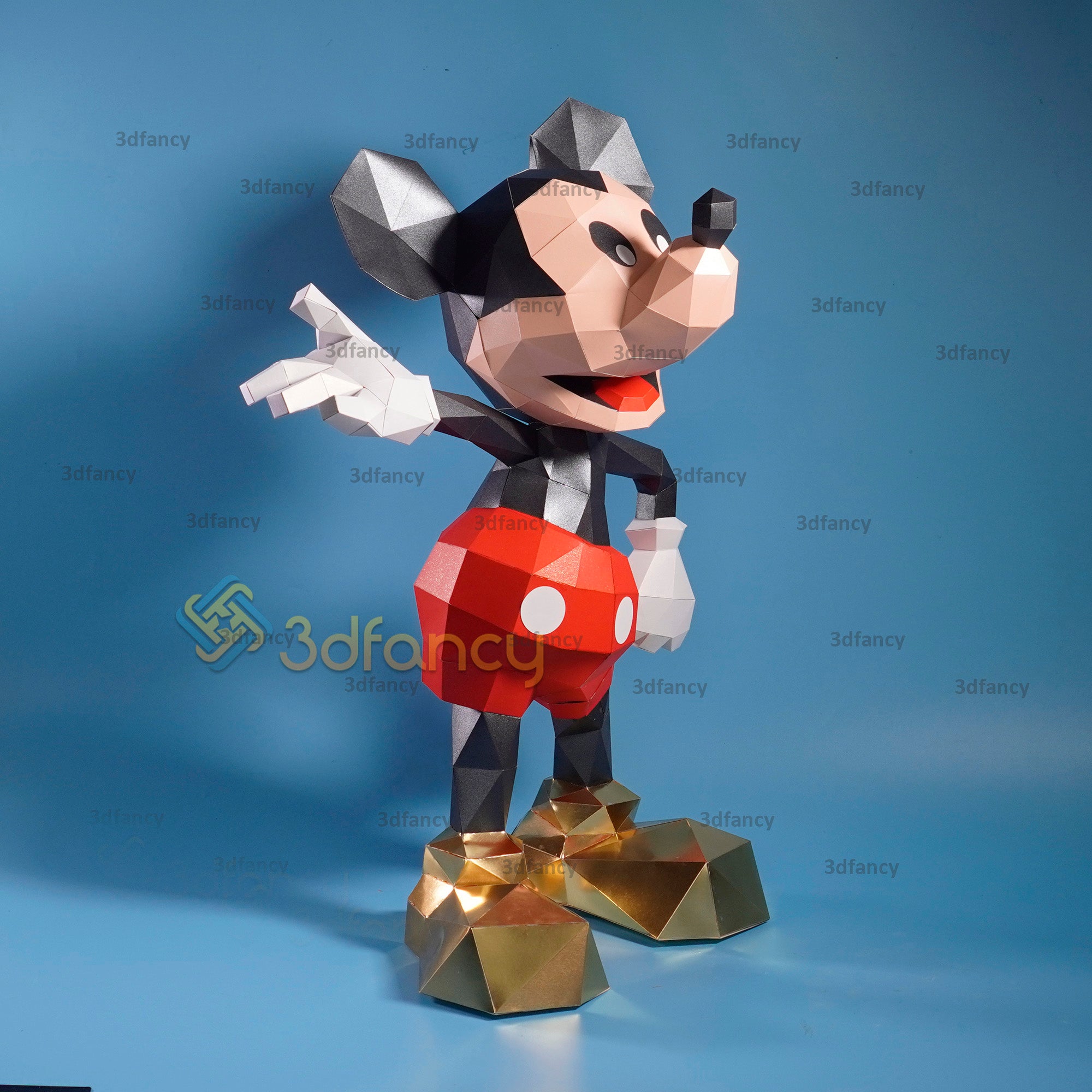 Mickey Mouse Papercraft PDF, SVG Template
