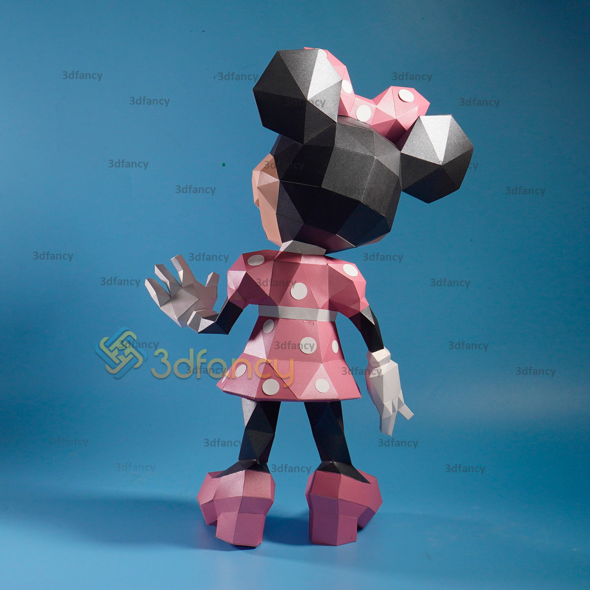 Minnie Mouse Papercraft PDF, SVG Template – 3dfancy