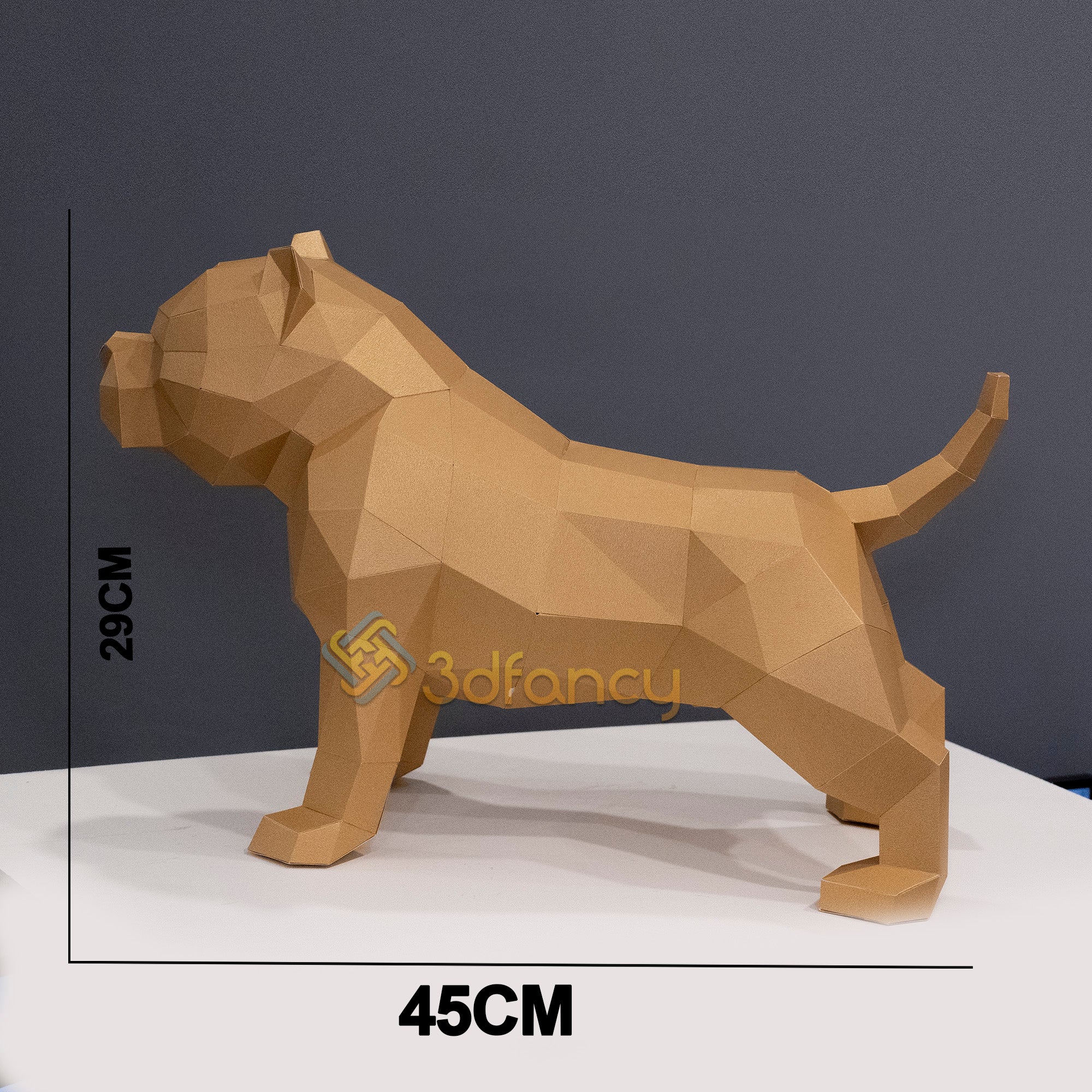 DIY American Bully Dog Papercraft PDF SVG Studio Template Compatible with Cricut, Cameo 4, Scanncut