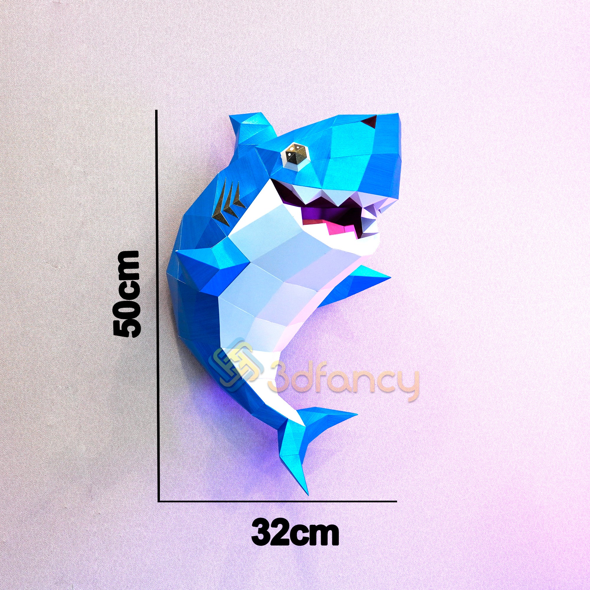 Baby Shark Papercraft PDF, SVG Template Compatible with Cricut, Cameo 4, Scanncut