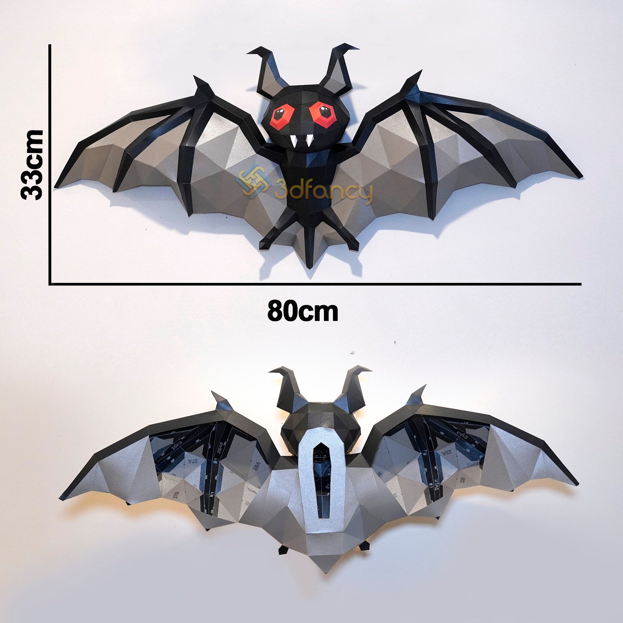 Bat Papercraft PDF, SVG Template