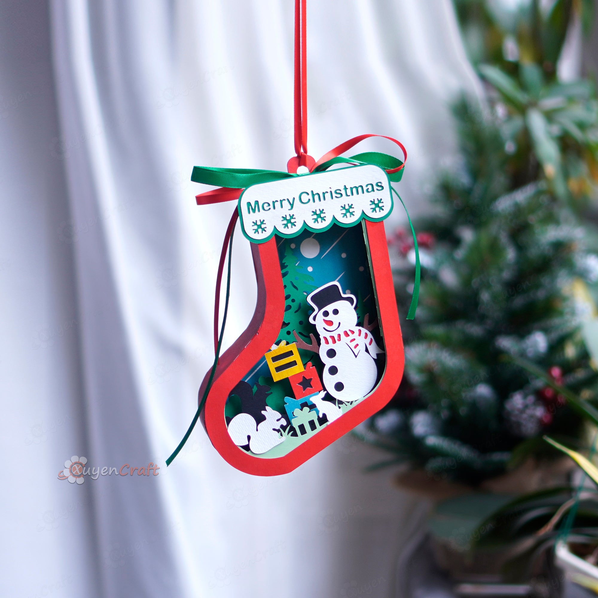 Christmas Hanging Socks Snowman