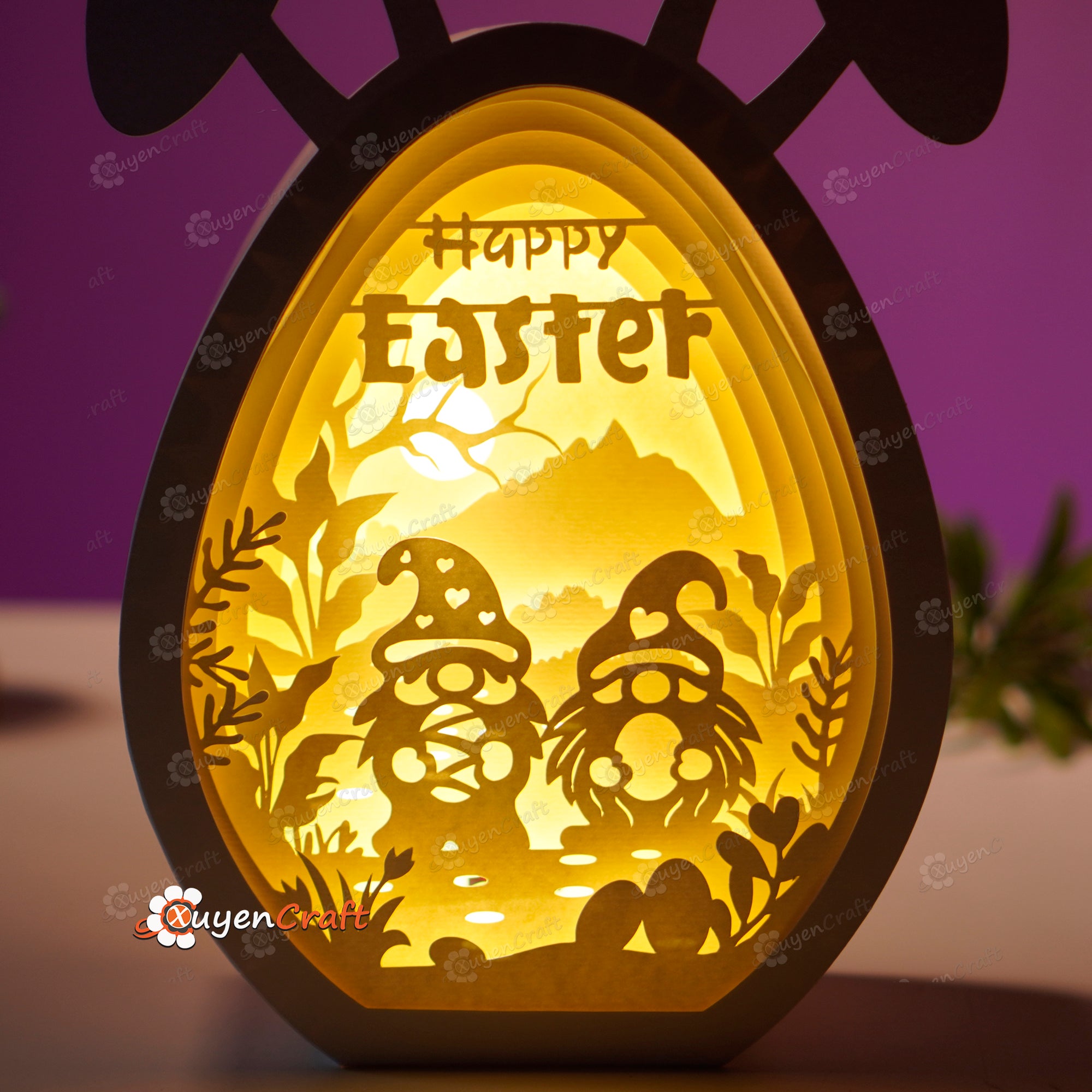 Pack 3 Easter Egg Shadow Box V2 SVG for Cricut Projects, ScanNcut, Silhouette Studio for Cameo4