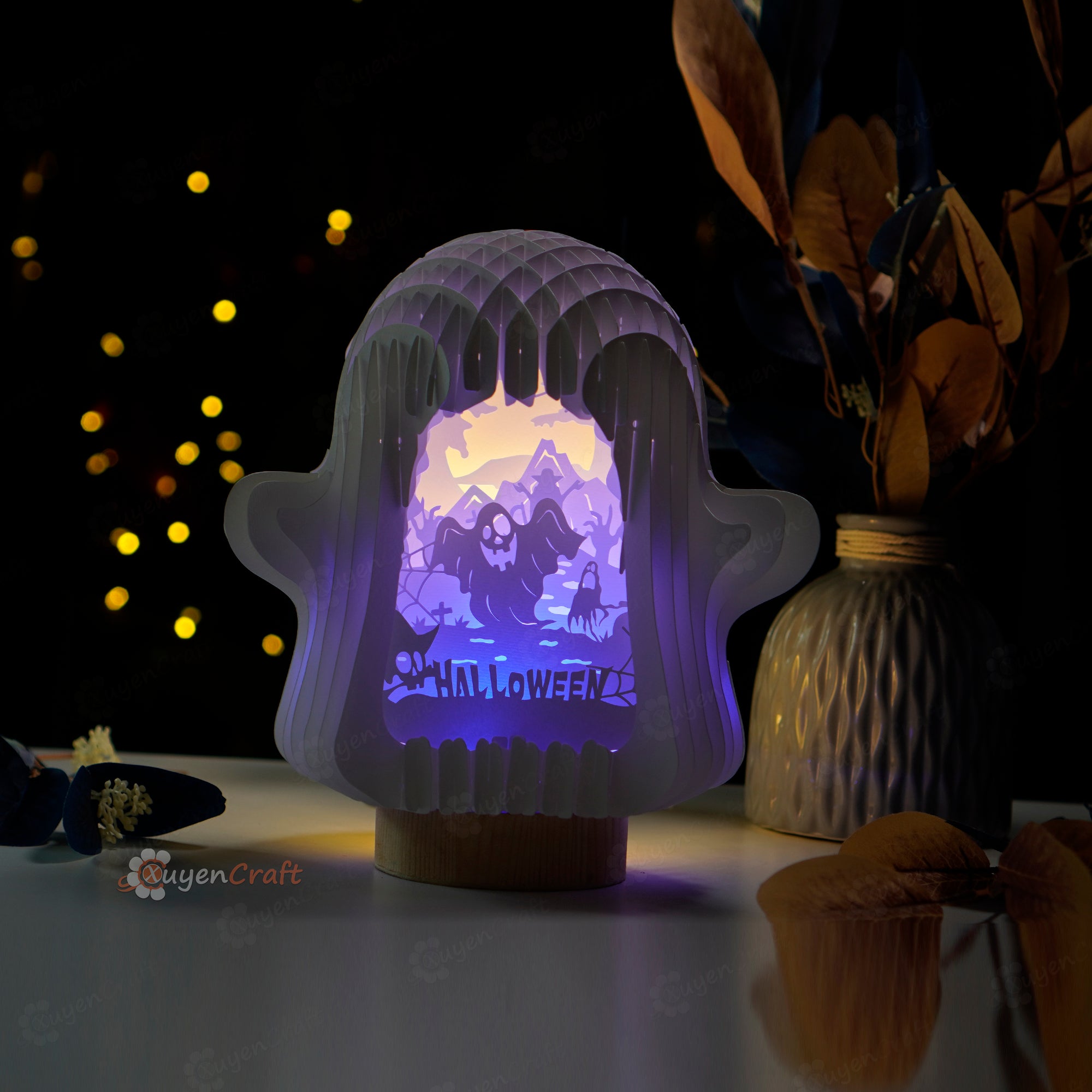 Ghost Pop Up 3D SVG for Cricut, ScanNcut, Cameo4 Template