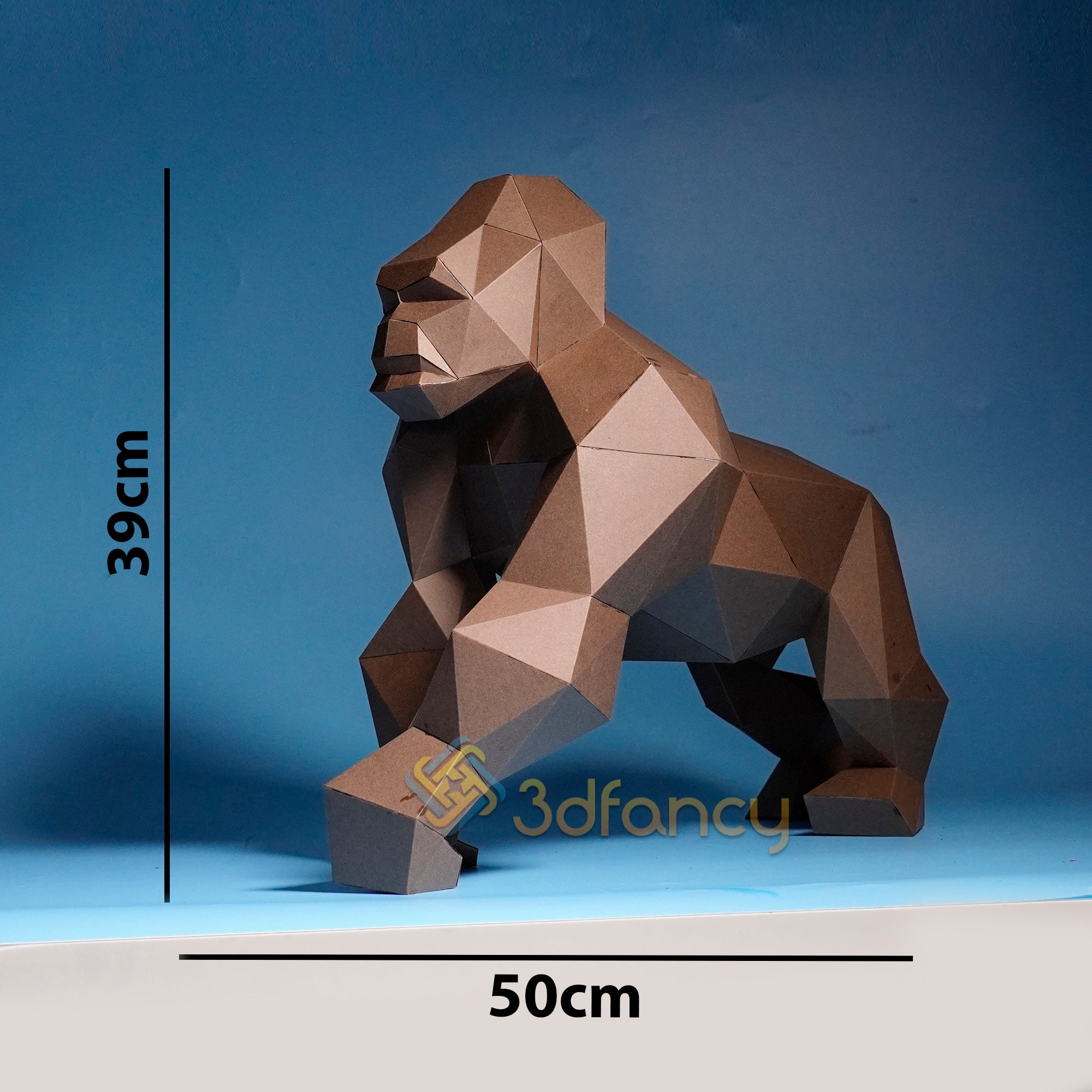 Gorilla King Kong 3D Papercraft PDF SVG file for Cricut, Cameo 4, Scanncut