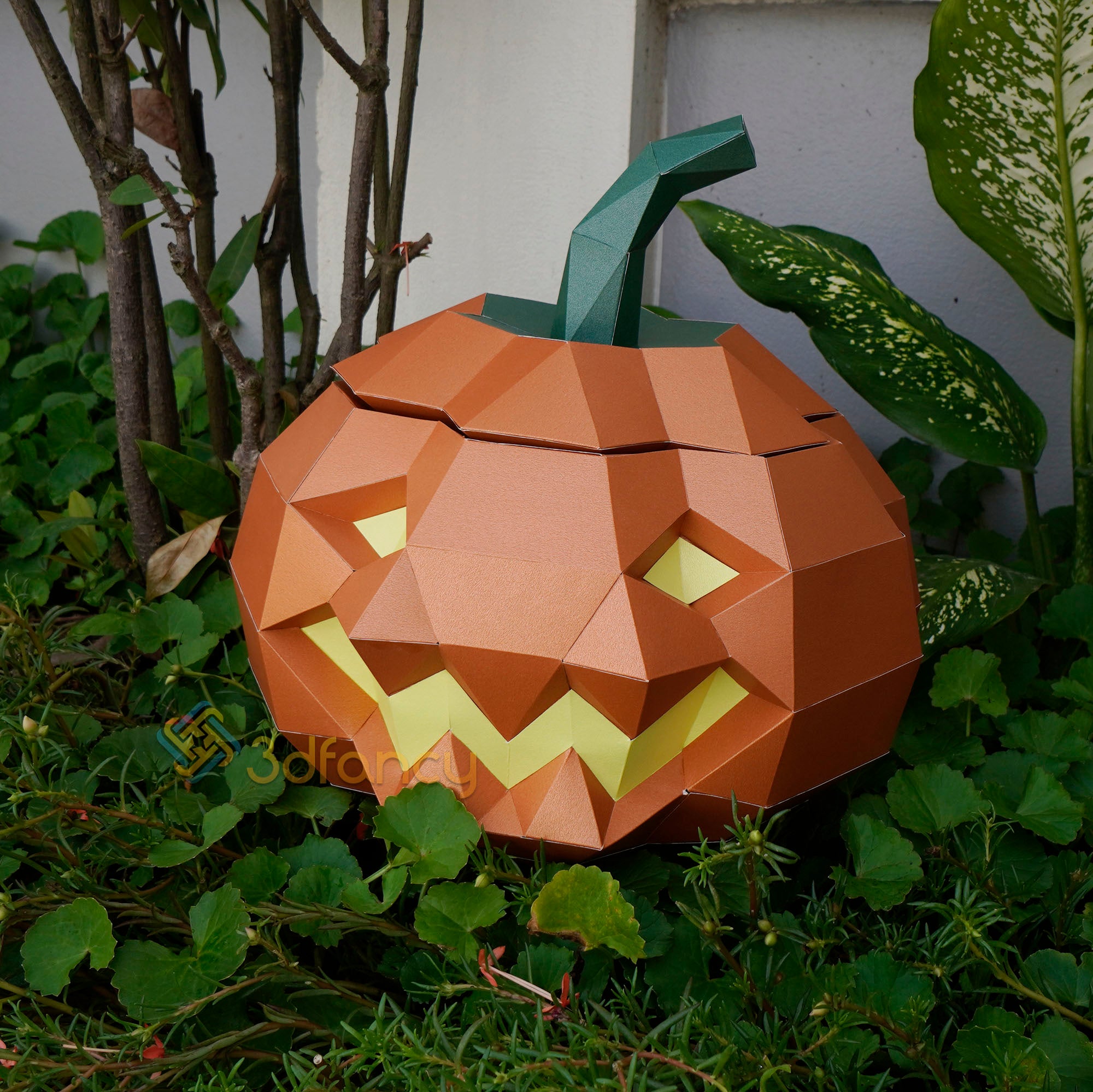 Halloween Papercraft 3d Pumpkin PDF, SVG Template For Cricut, Cameo4, ScanNcut